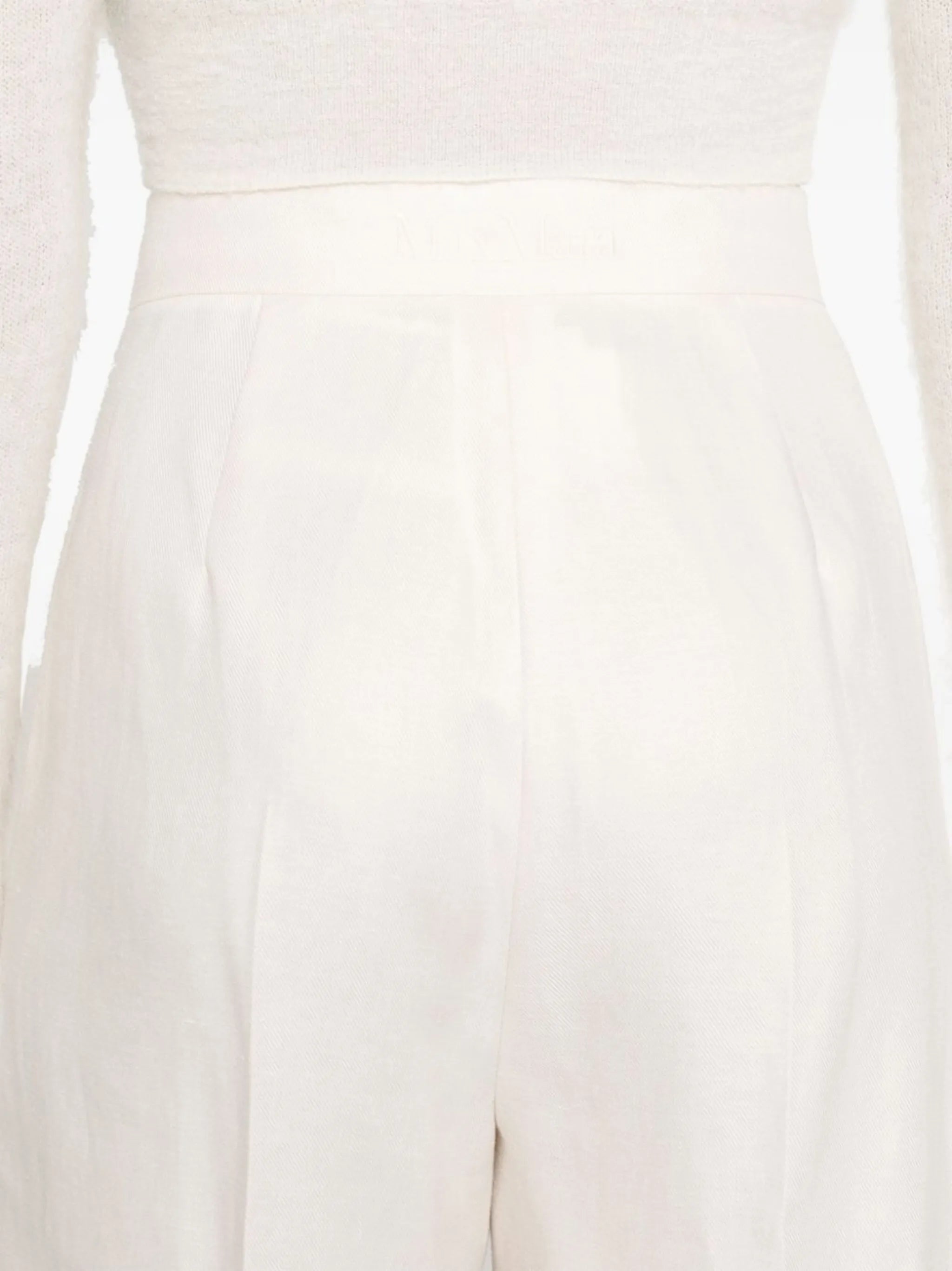 wide-leg linen trousers