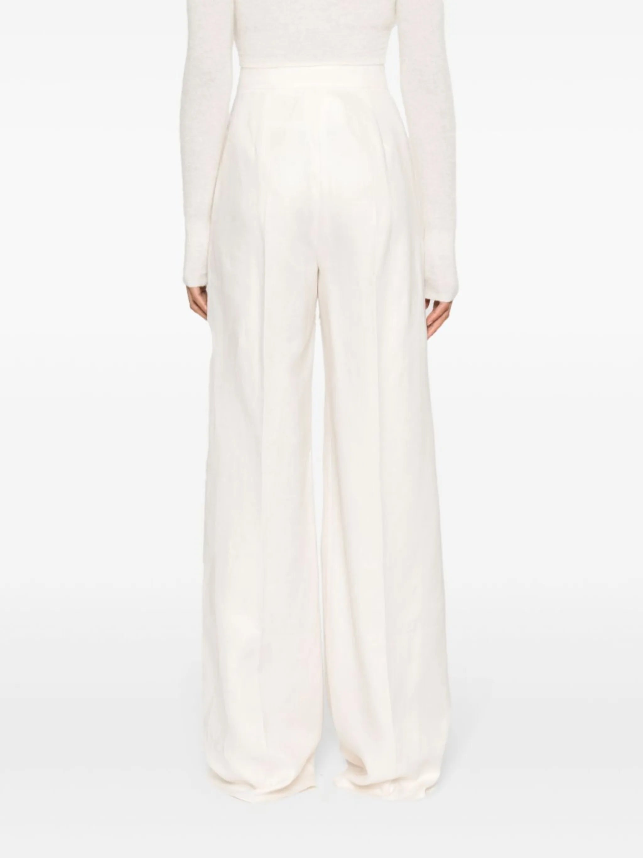 wide-leg linen trousers