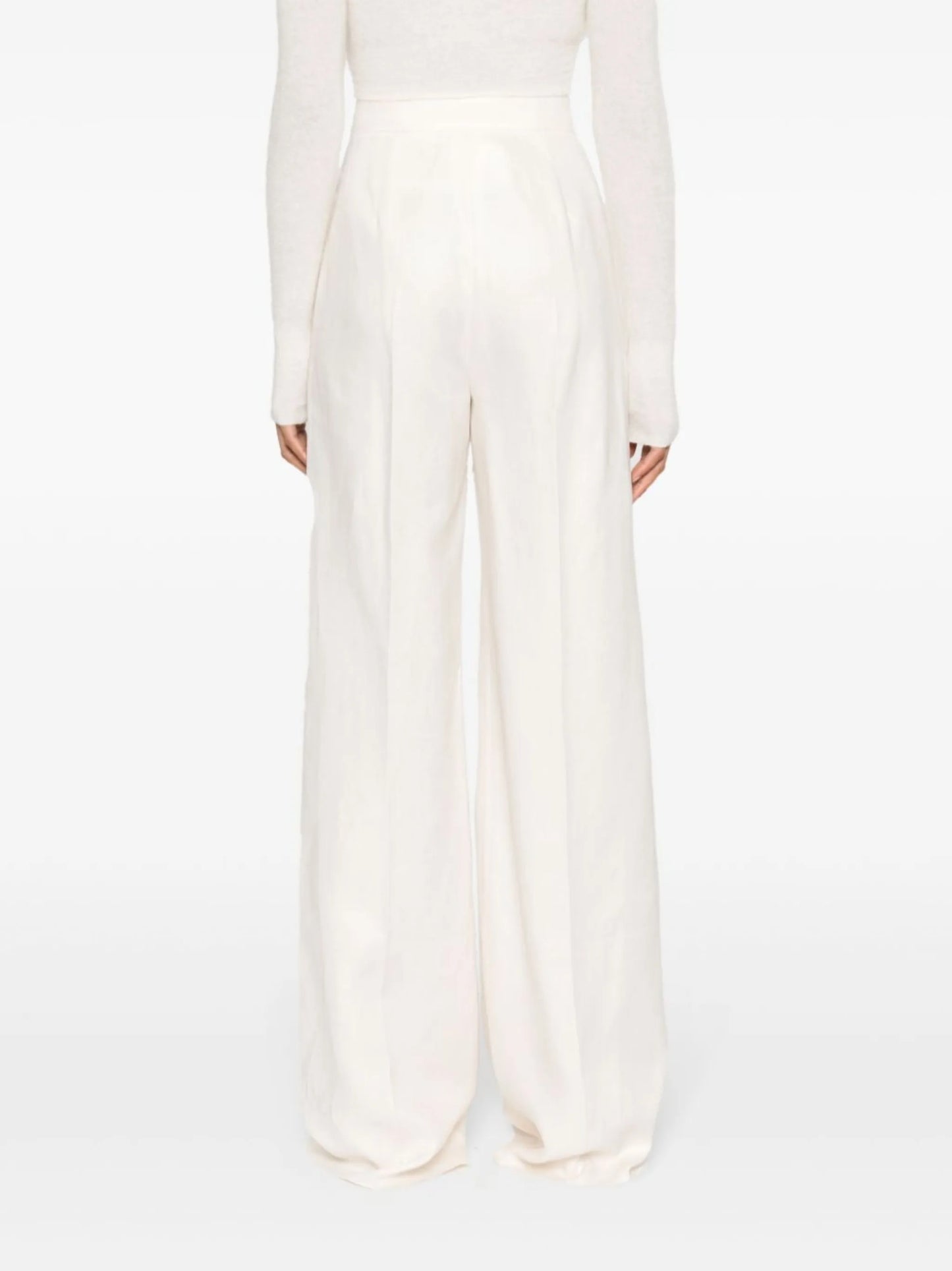 wide-leg linen trousers