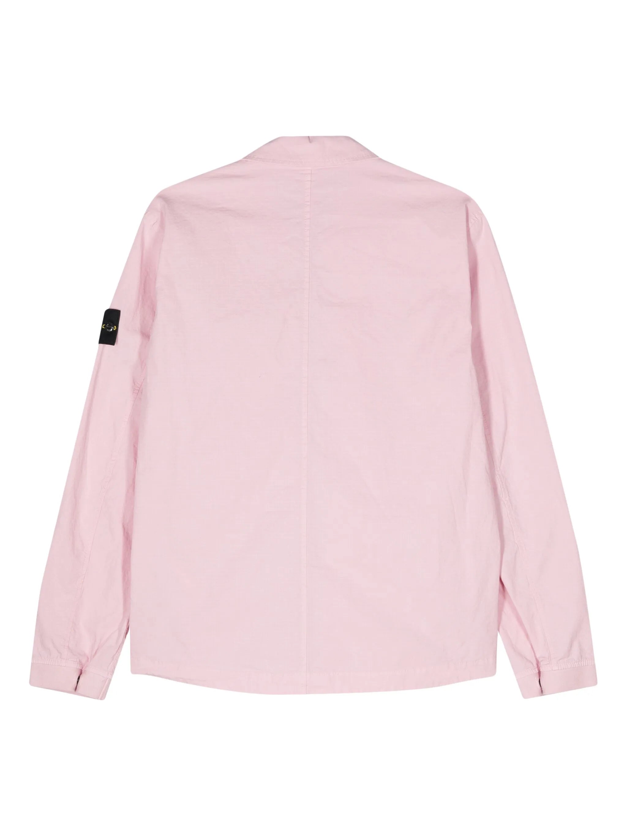Compass-appliqué ripstop overshirt