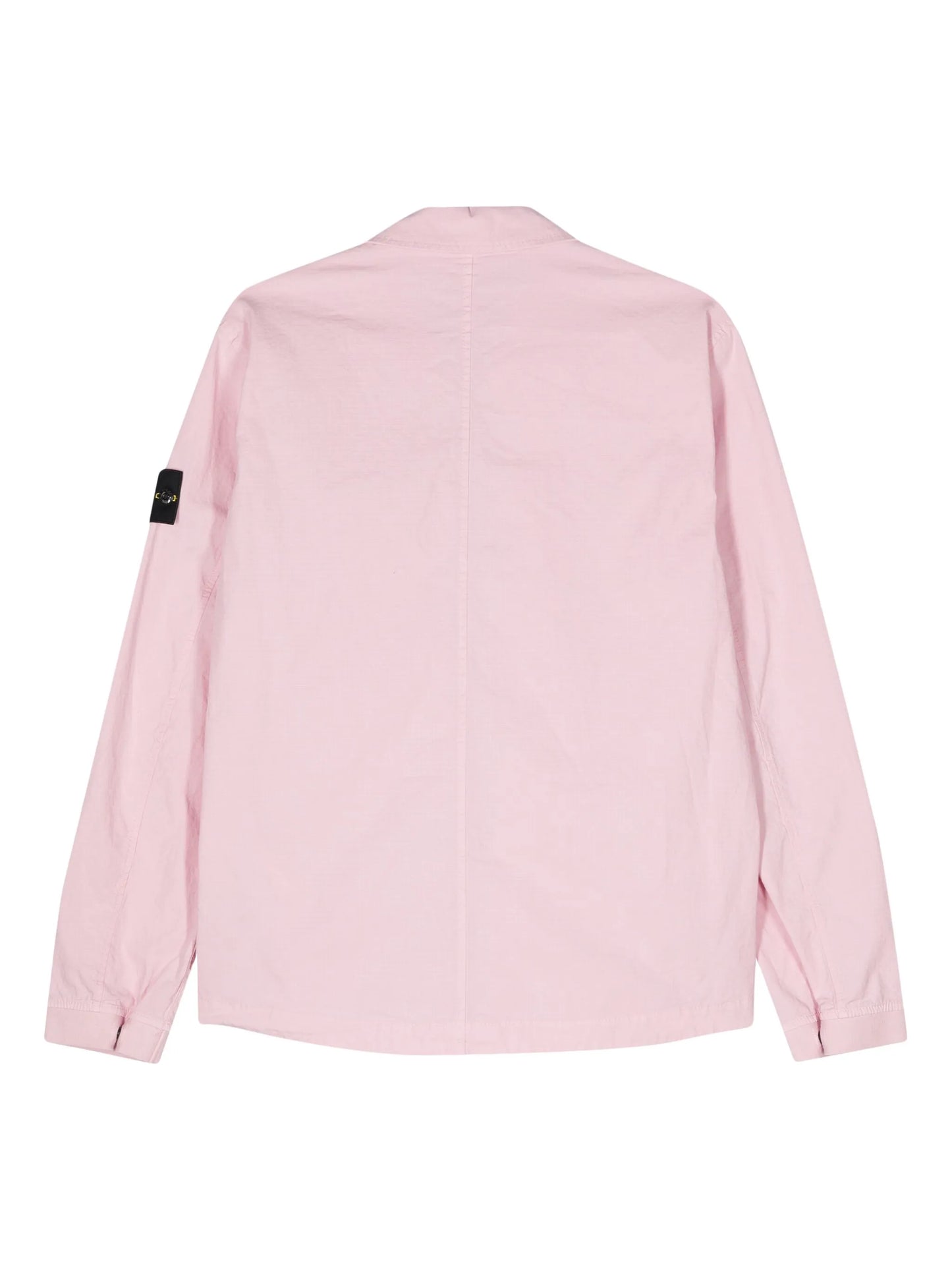 Compass-appliqué ripstop overshirt