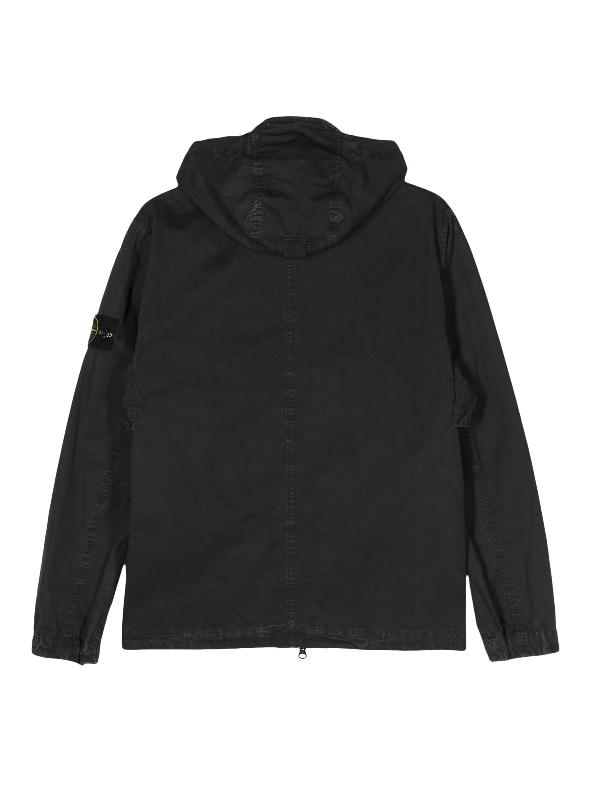 Compass-badge hooded jacket