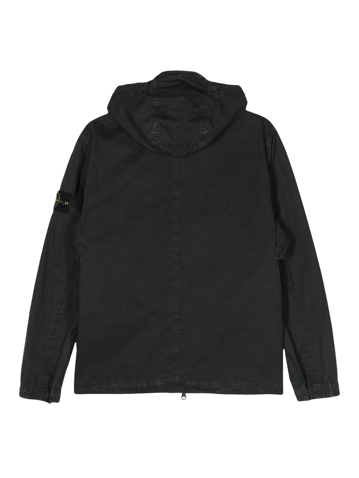 Compass-badge hooded jacket