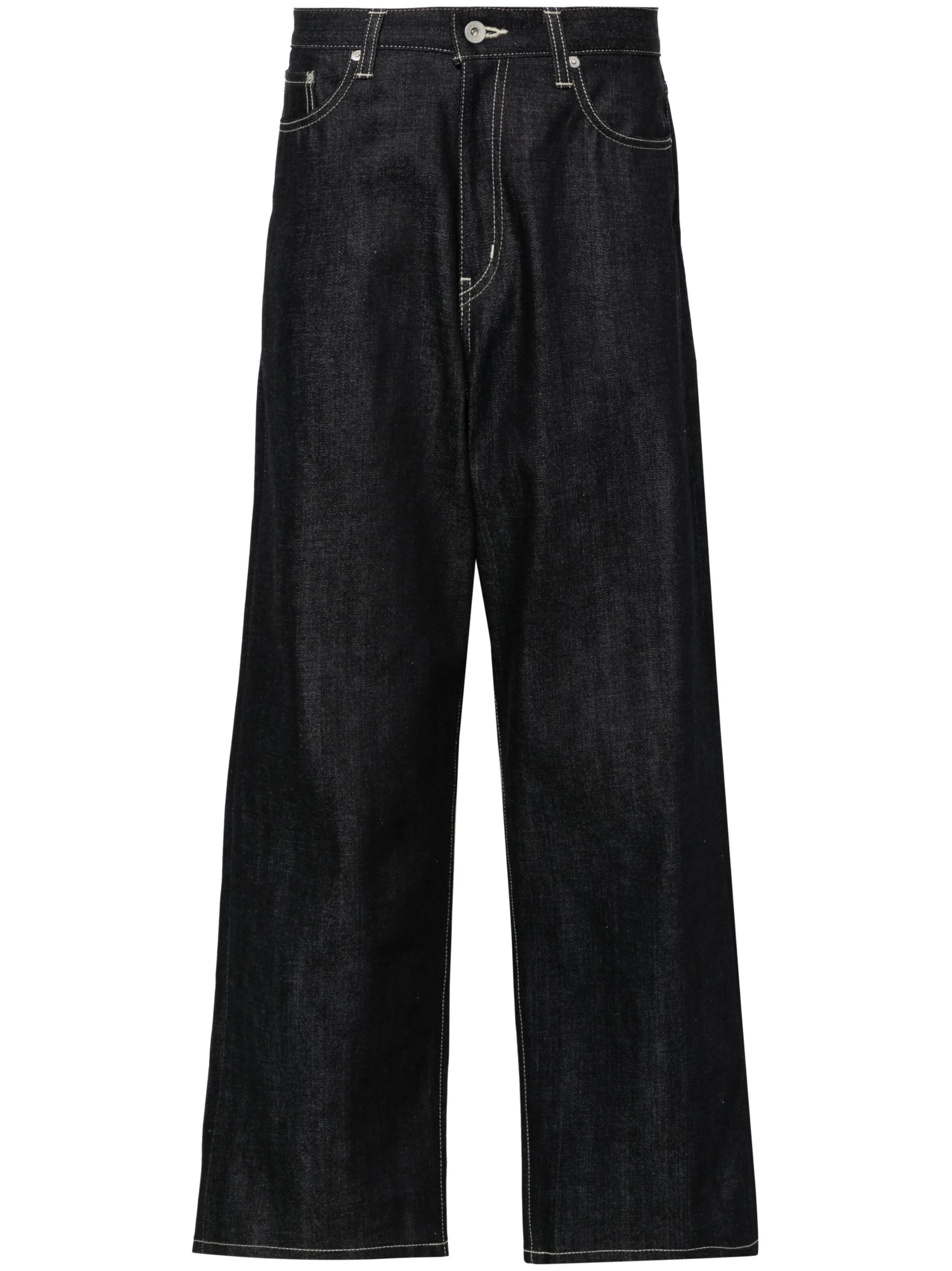low-rise wide-leg jeans