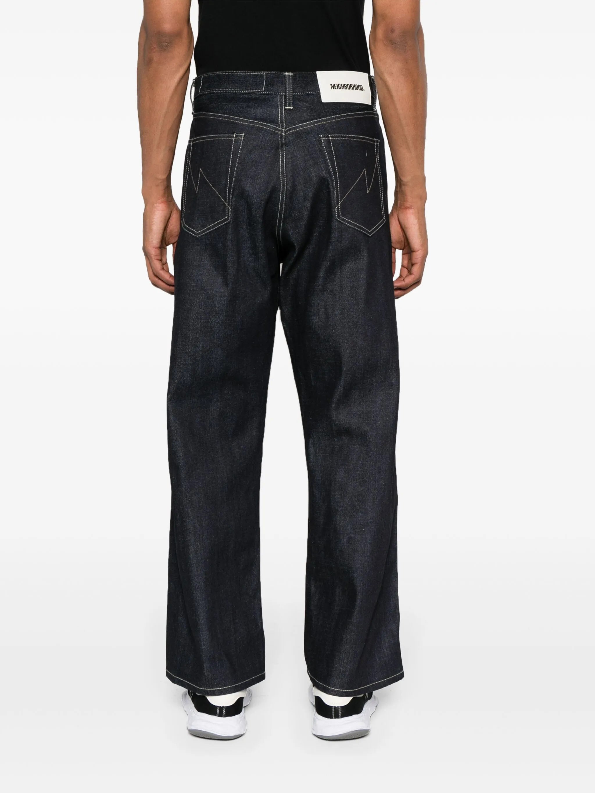 low-rise wide-leg jeans