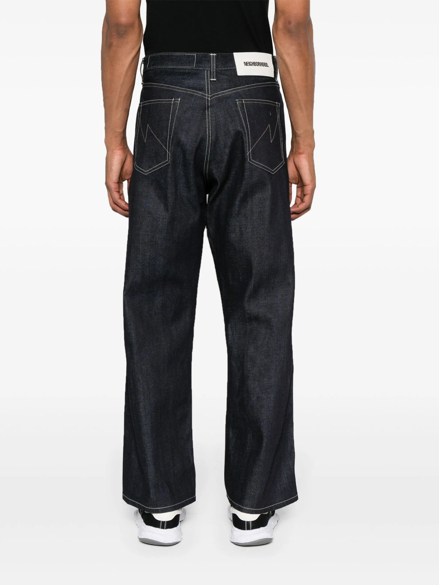 low-rise wide-leg jeans