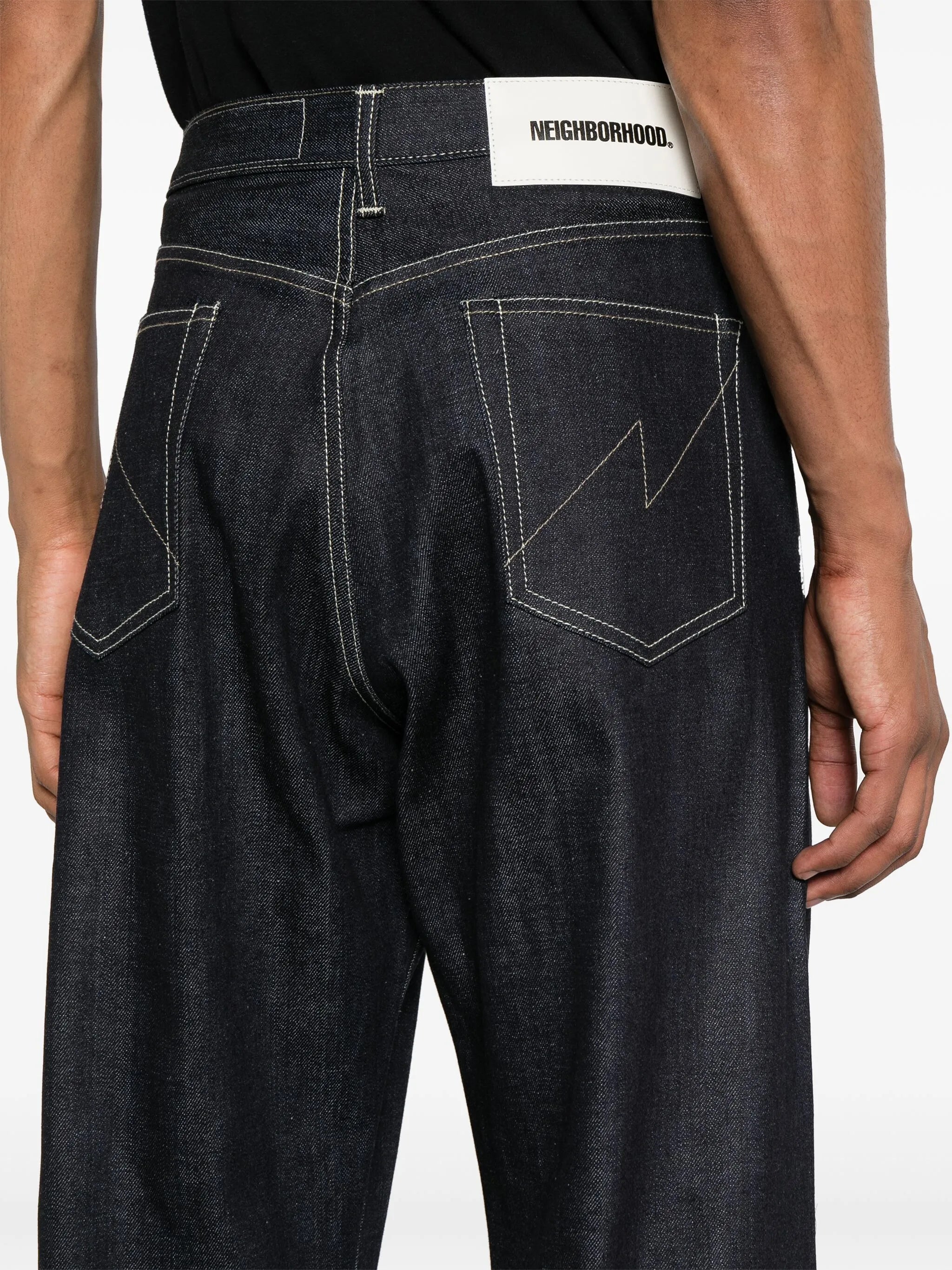 low-rise wide-leg jeans