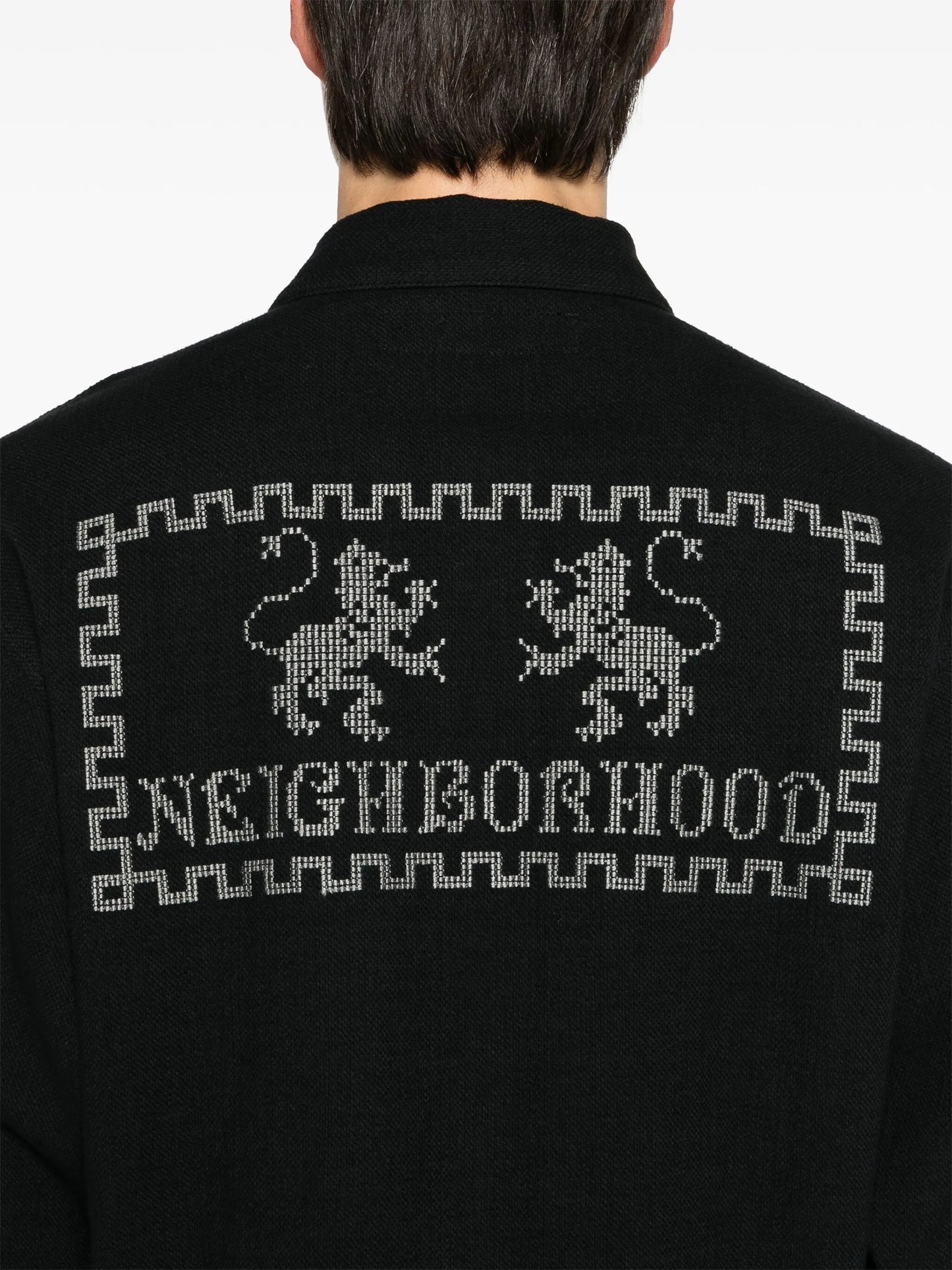 GT-embroidered cotton-blend shirt
