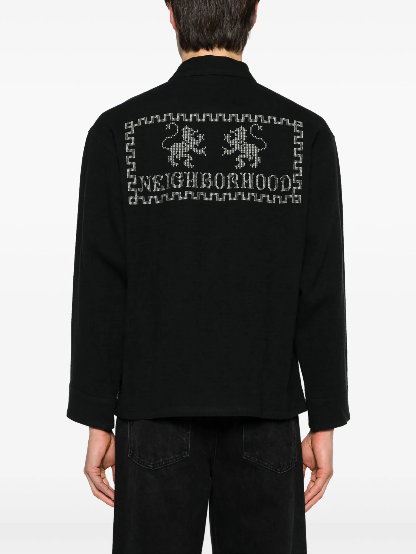 GT-embroidered cotton-blend shirt