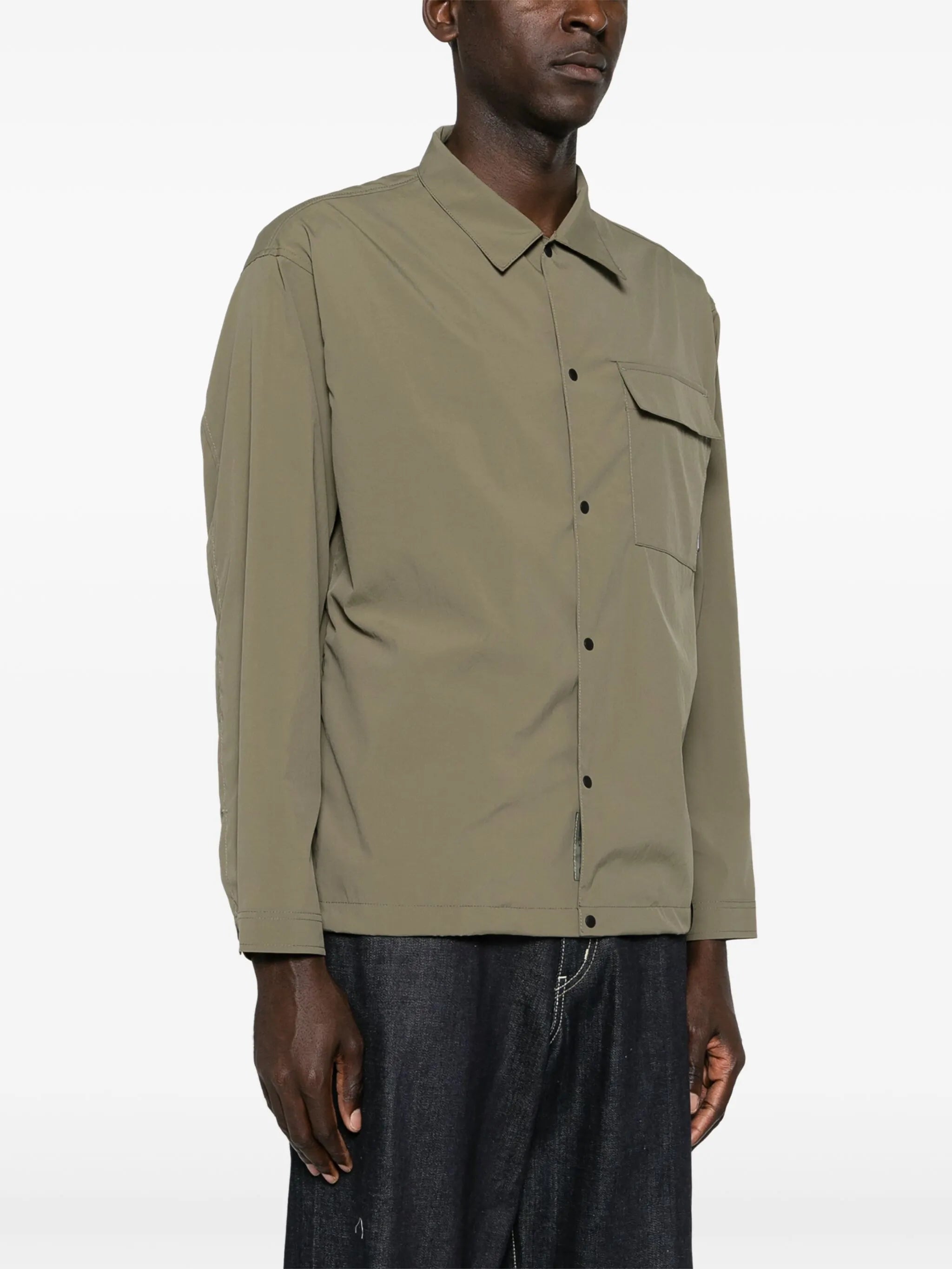 Multifunctional logo-print shirt