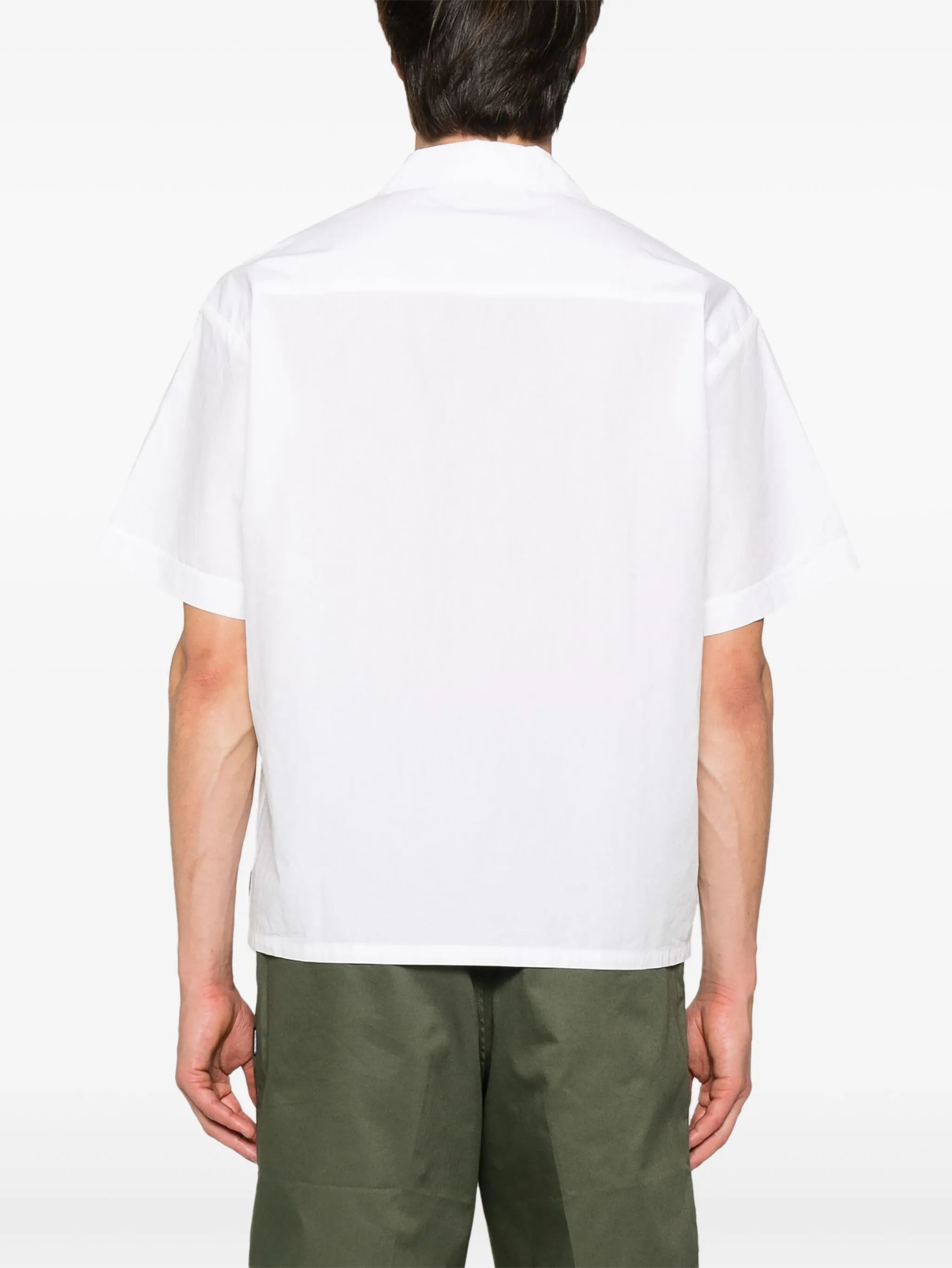 pintuck-detail poplin shirt