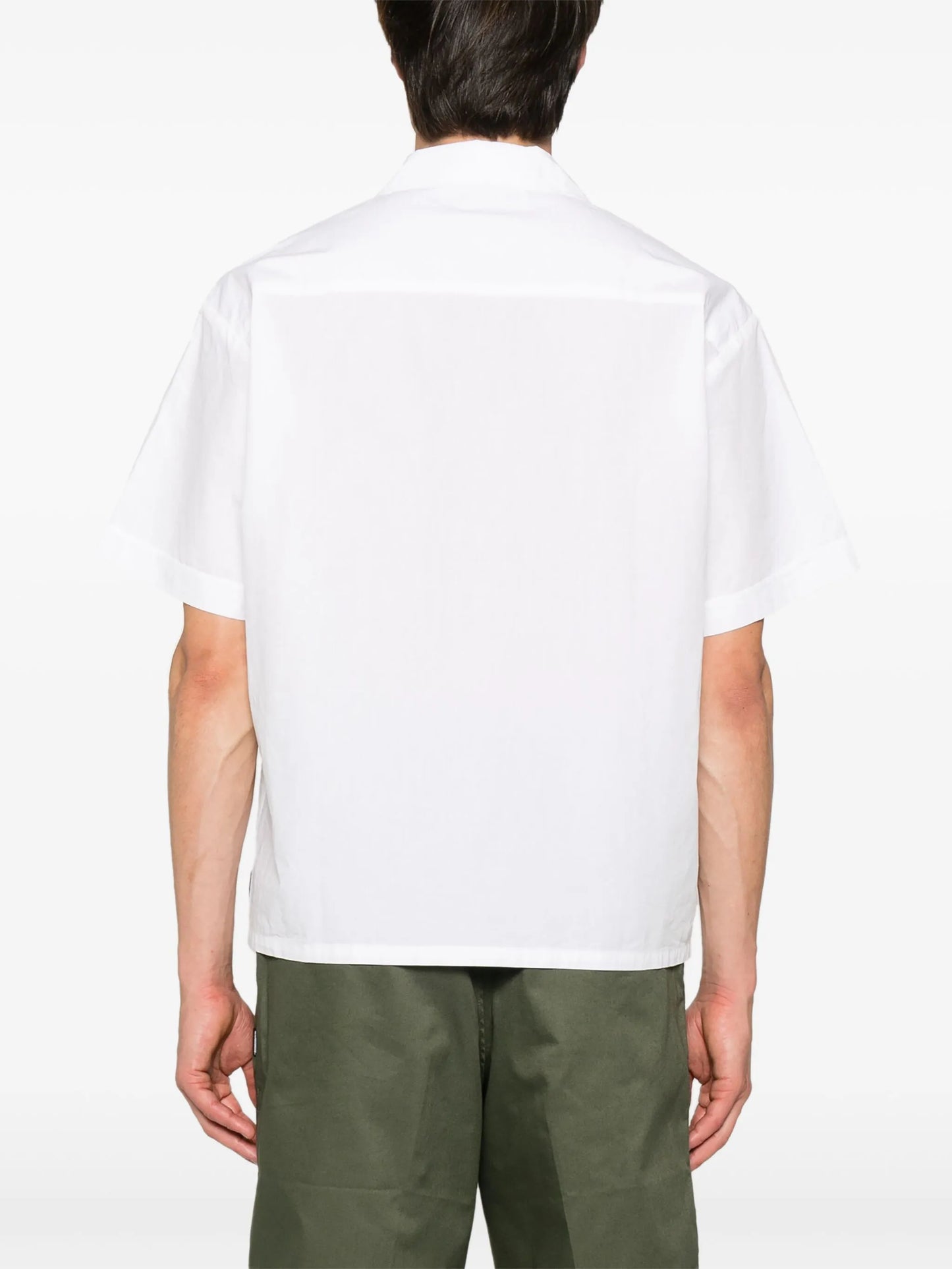 pintuck-detail poplin shirt