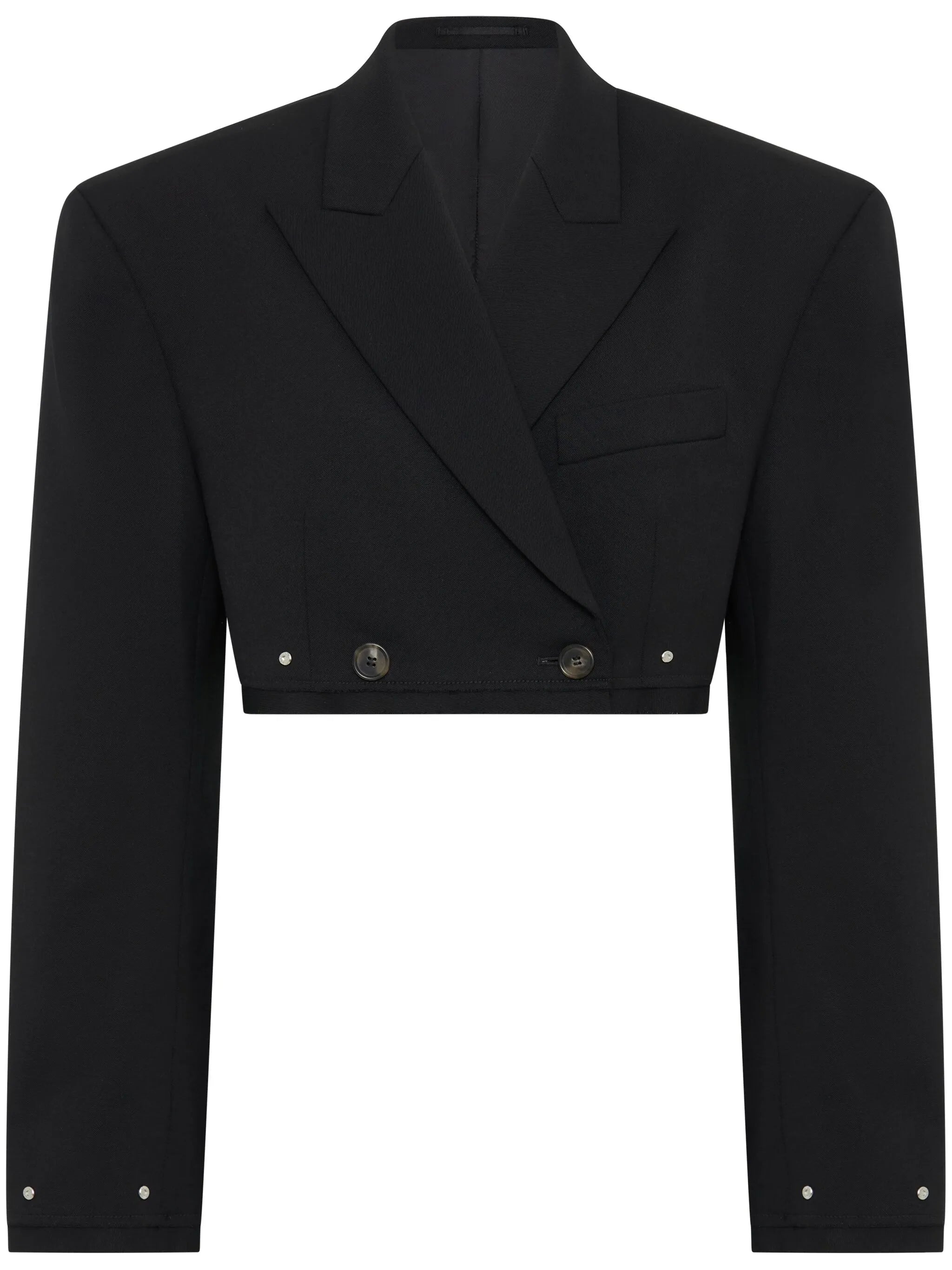 rivet-embellished cropped blazer