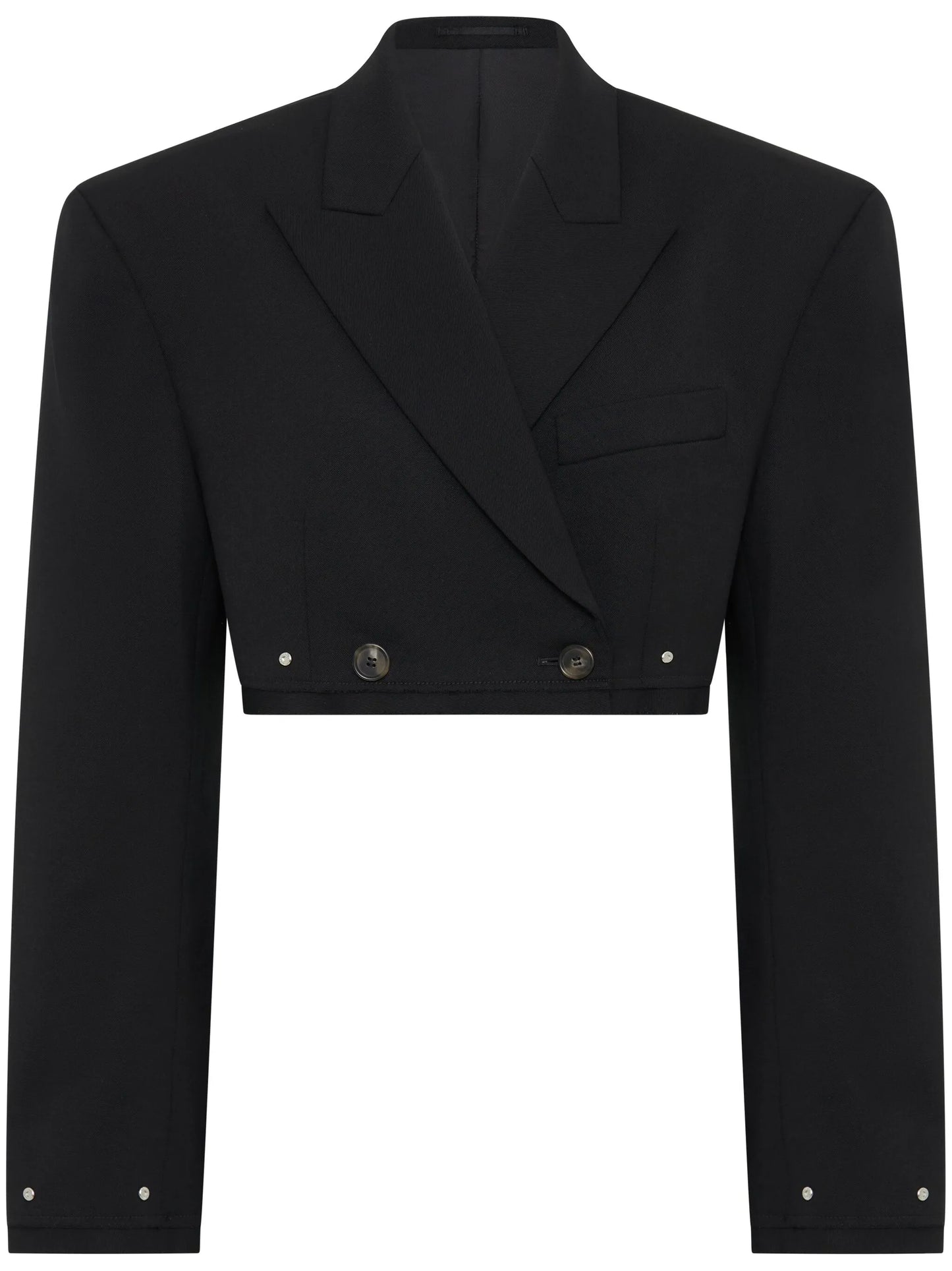 rivet-embellished cropped blazer