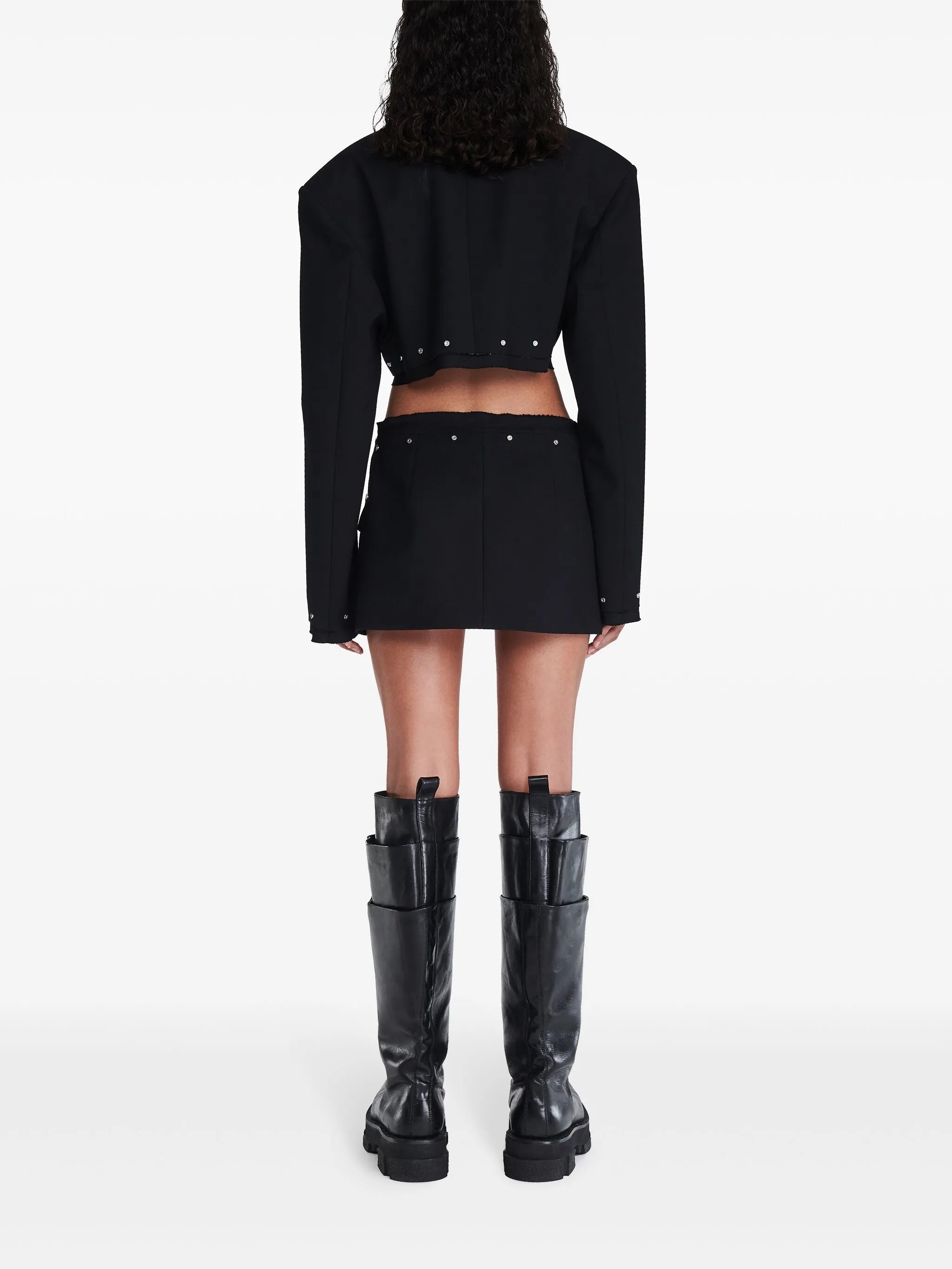 rivet-detail low-rise miniskirt