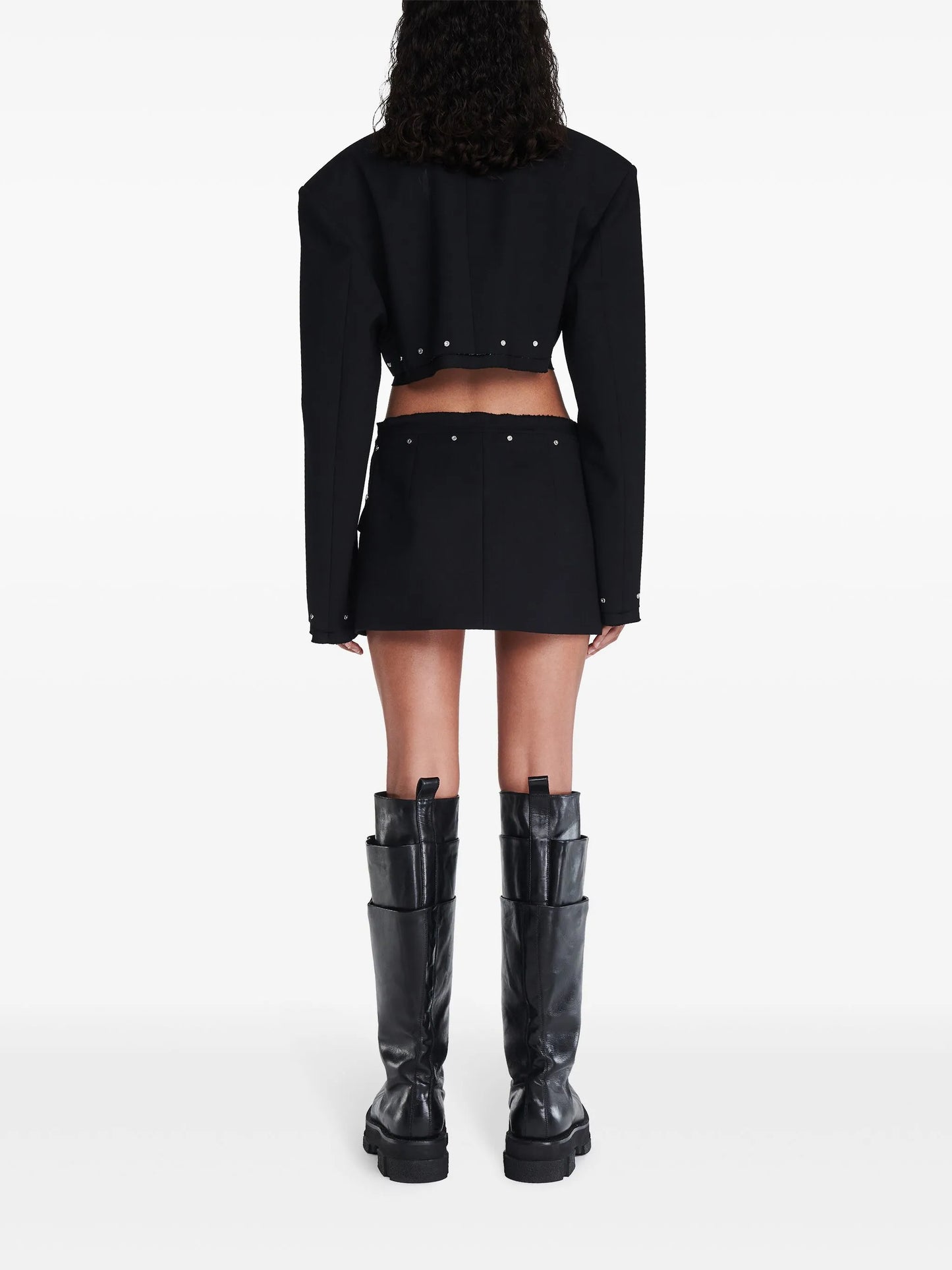 rivet-detail low-rise miniskirt