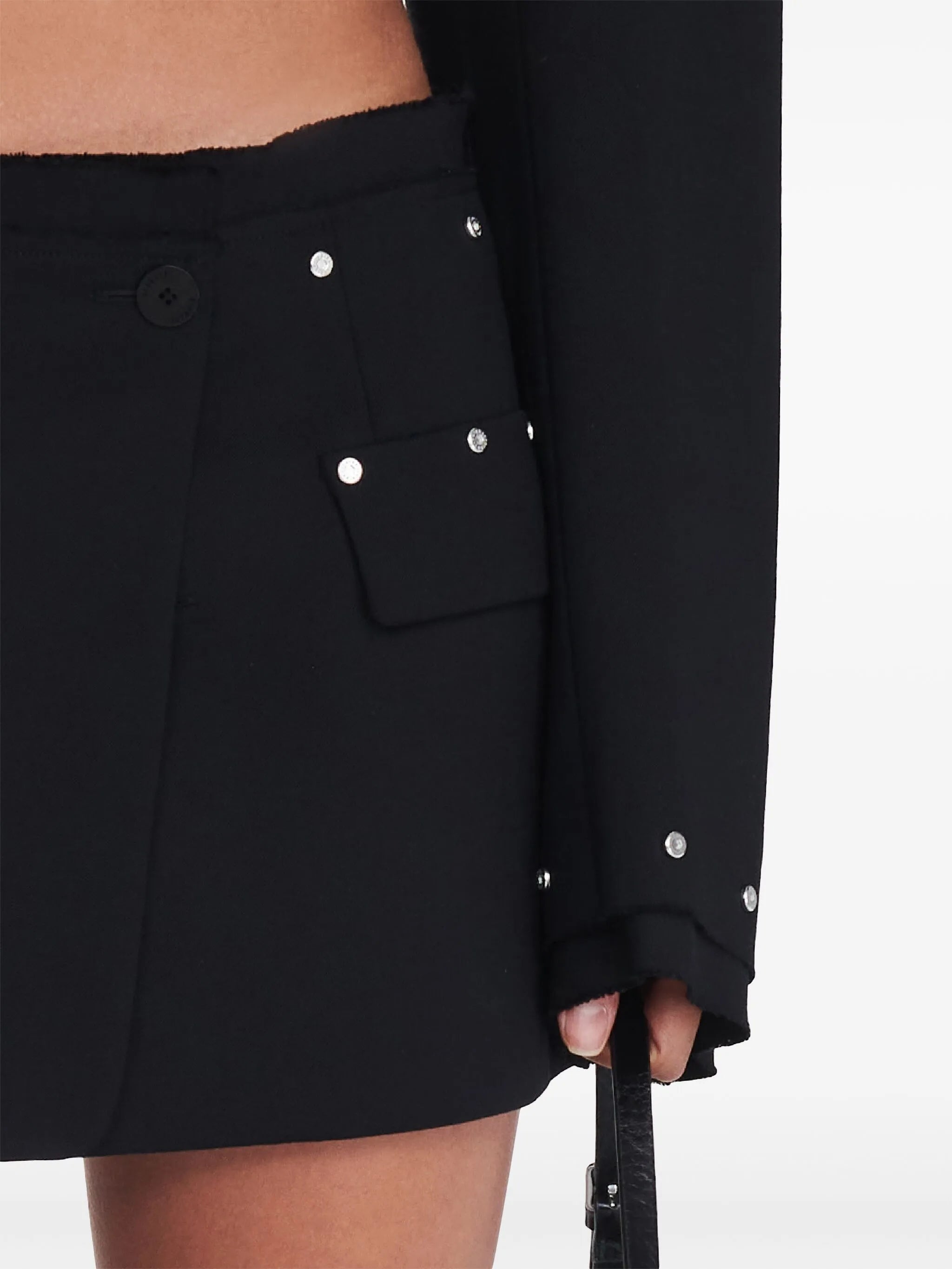 rivet-detail low-rise miniskirt