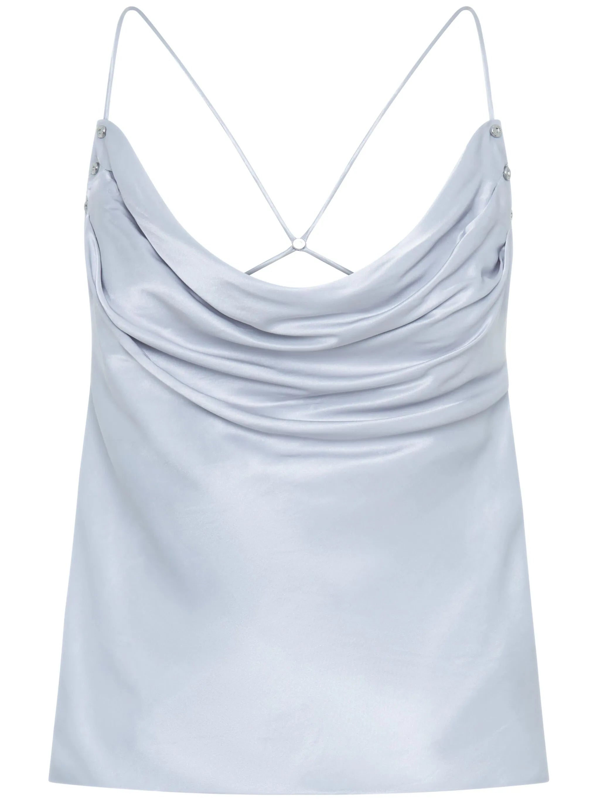 Rivet cowl-neck top