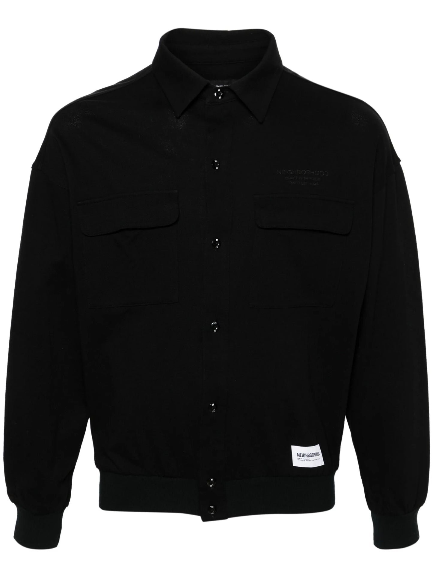 logo-embroidered piqué shirt