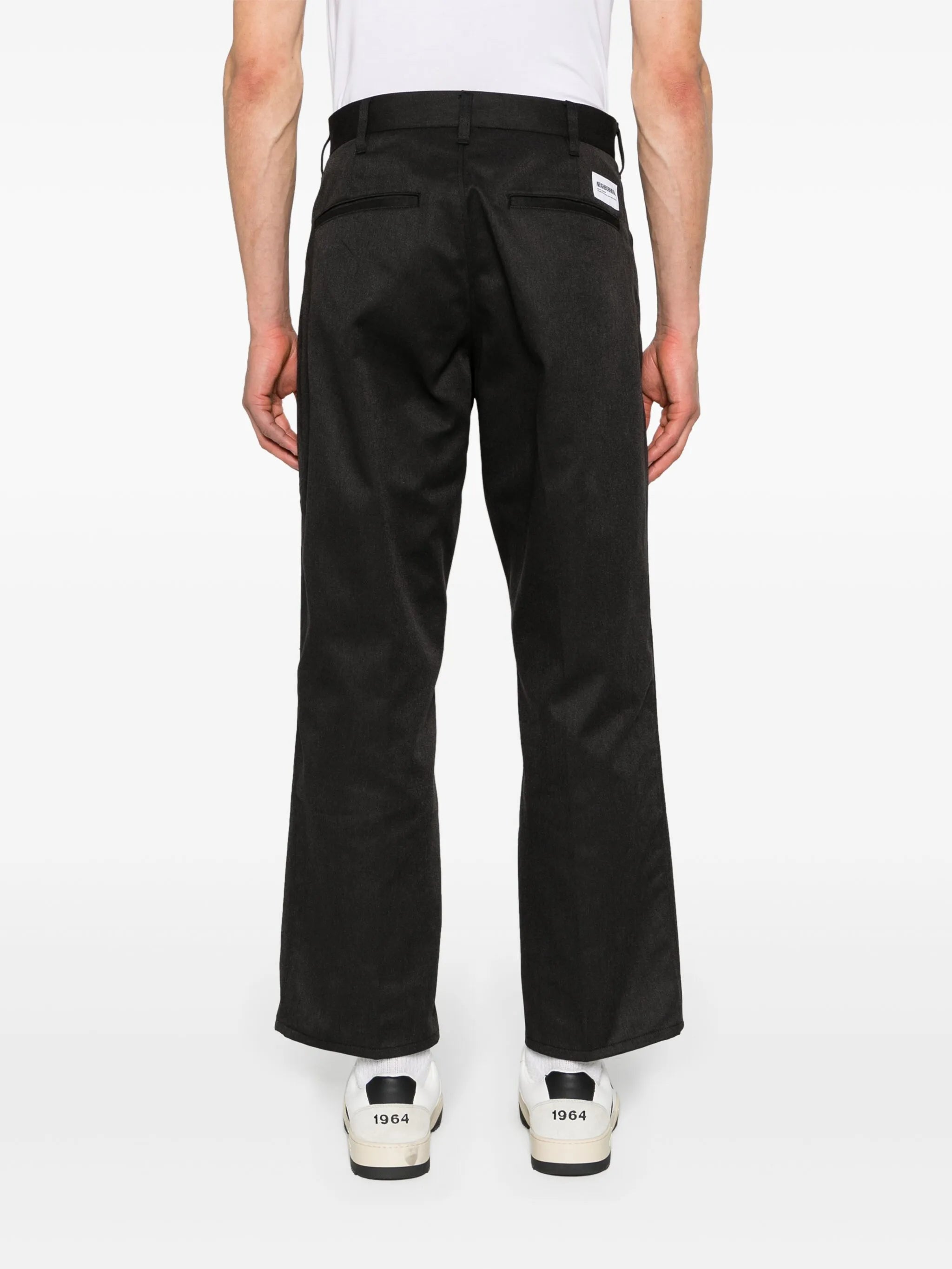 mid-rise straight-leg trousers