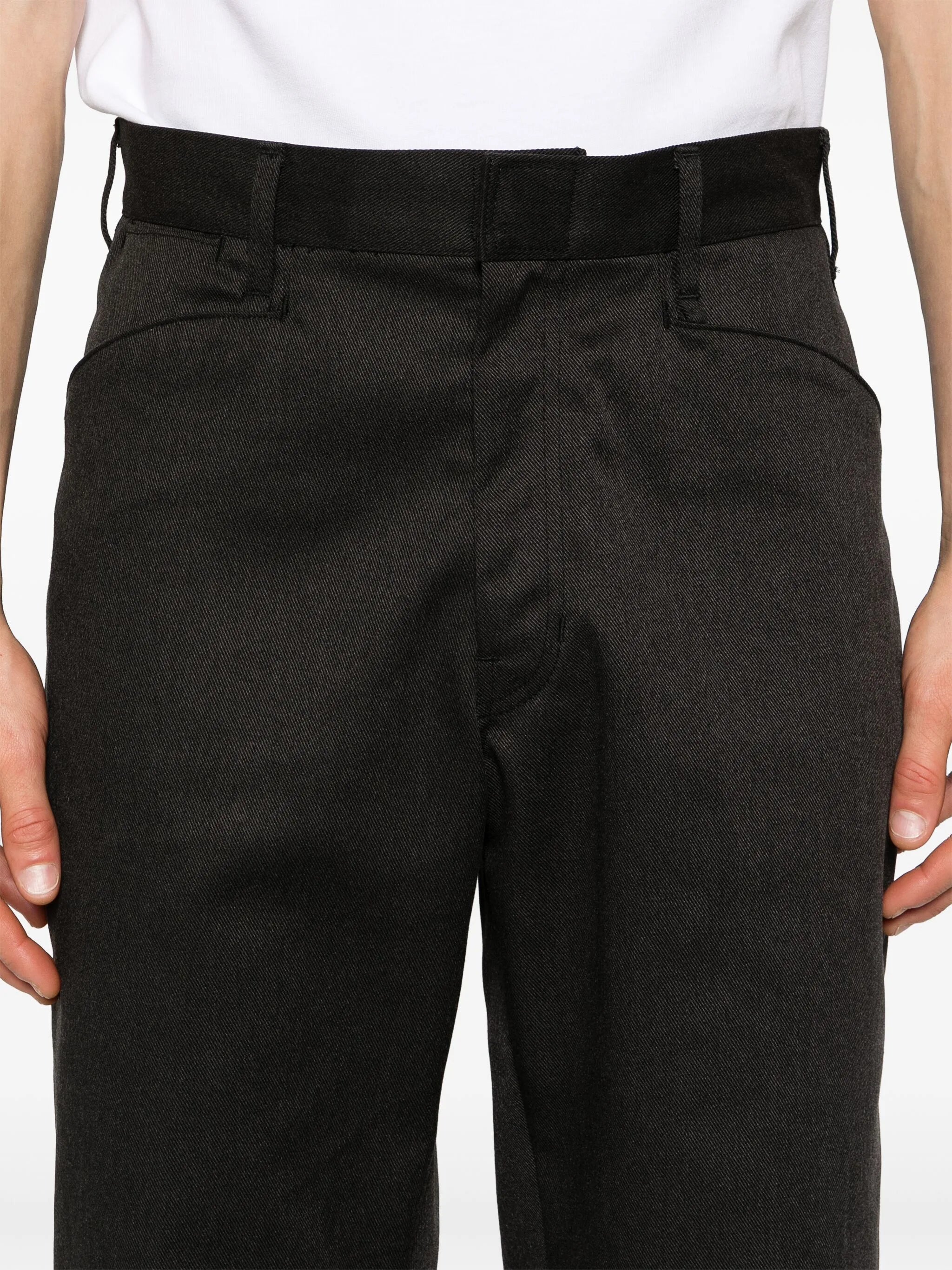 mid-rise straight-leg trousers