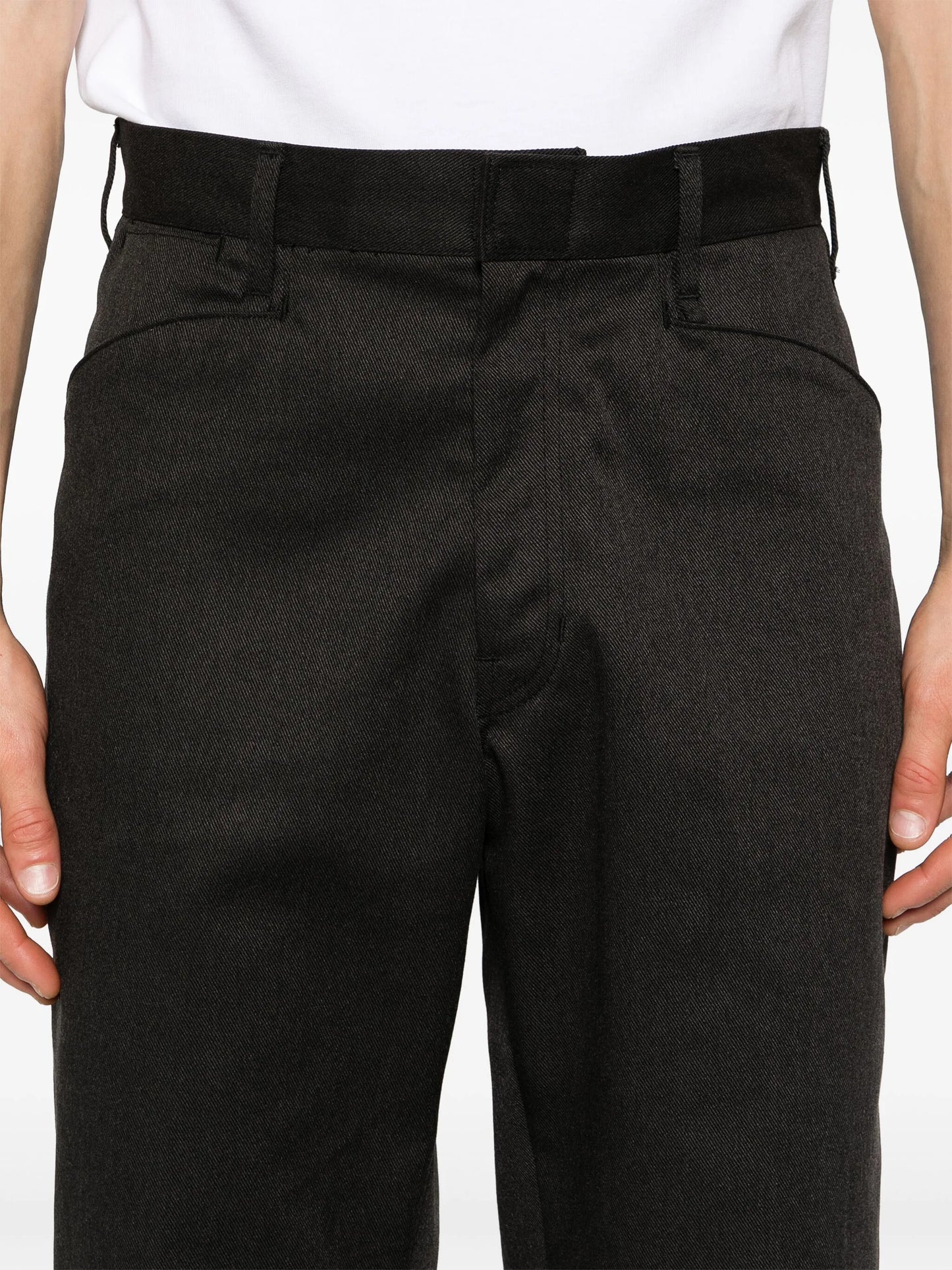 mid-rise straight-leg trousers