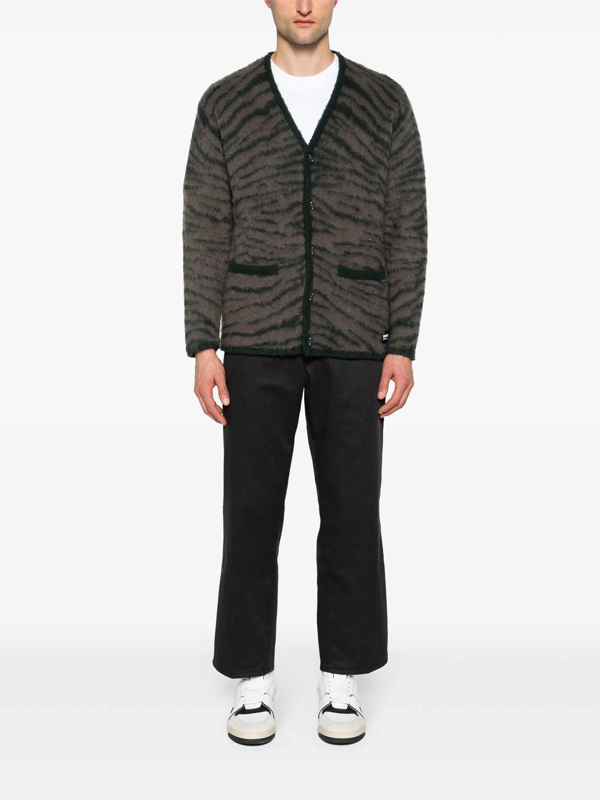 mid-rise straight-leg trousers