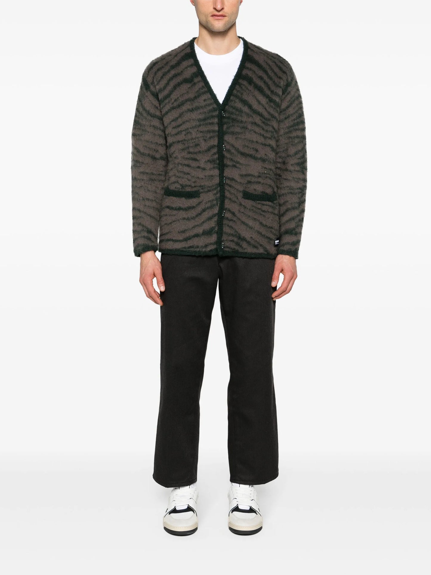 mid-rise straight-leg trousers