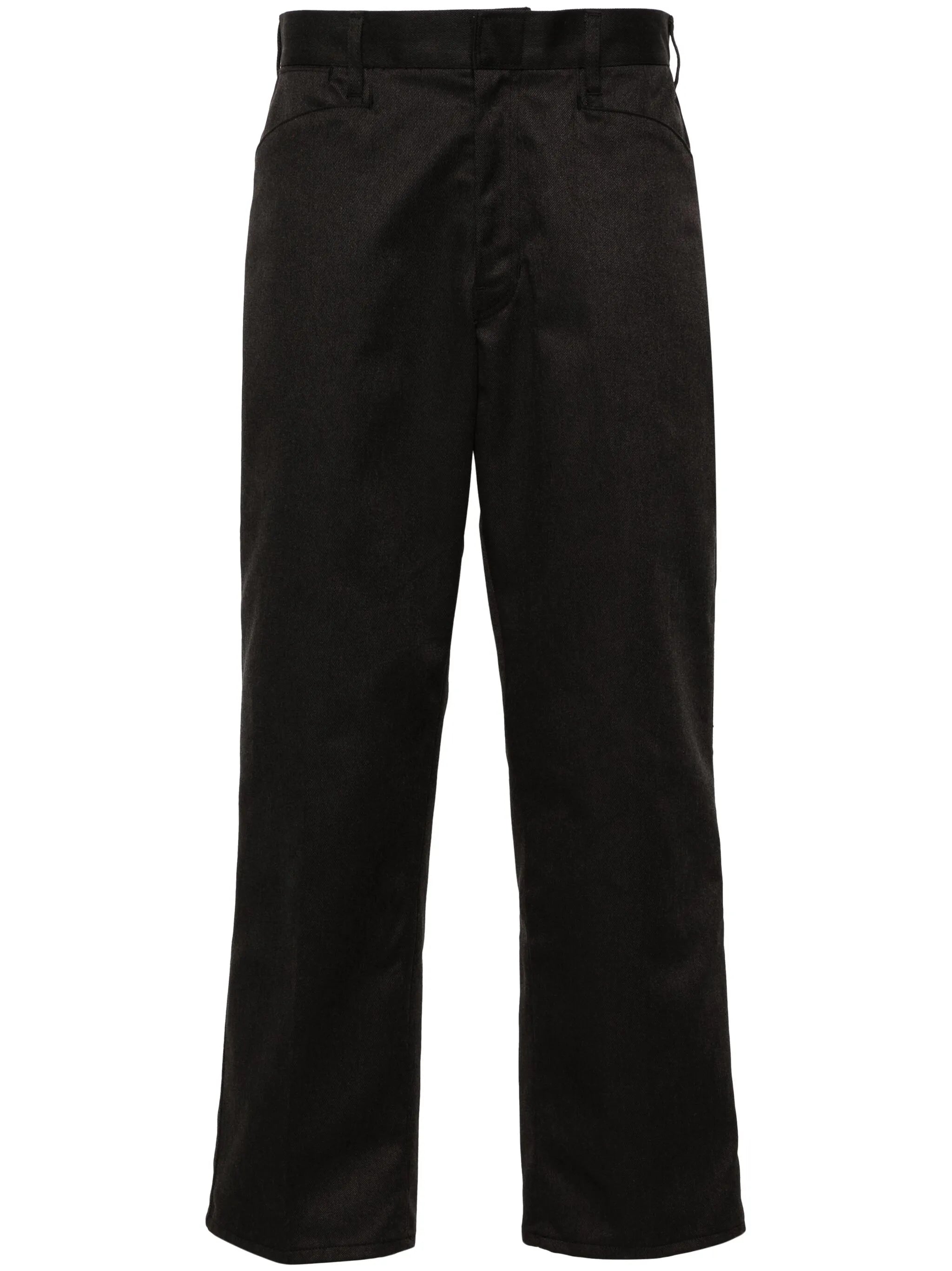 mid-rise straight-leg trousers