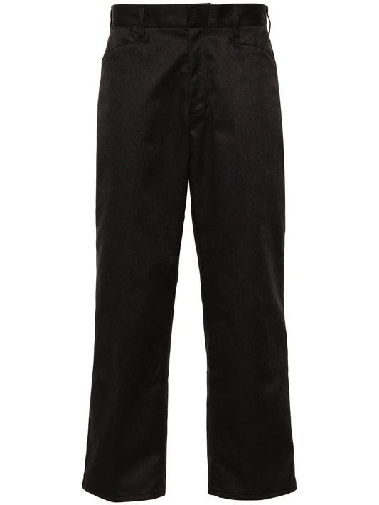 mid-rise straight-leg trousers