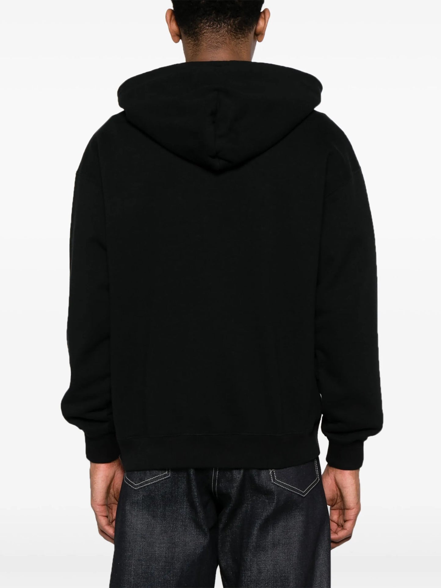 logo-embroidered cotton hoodie