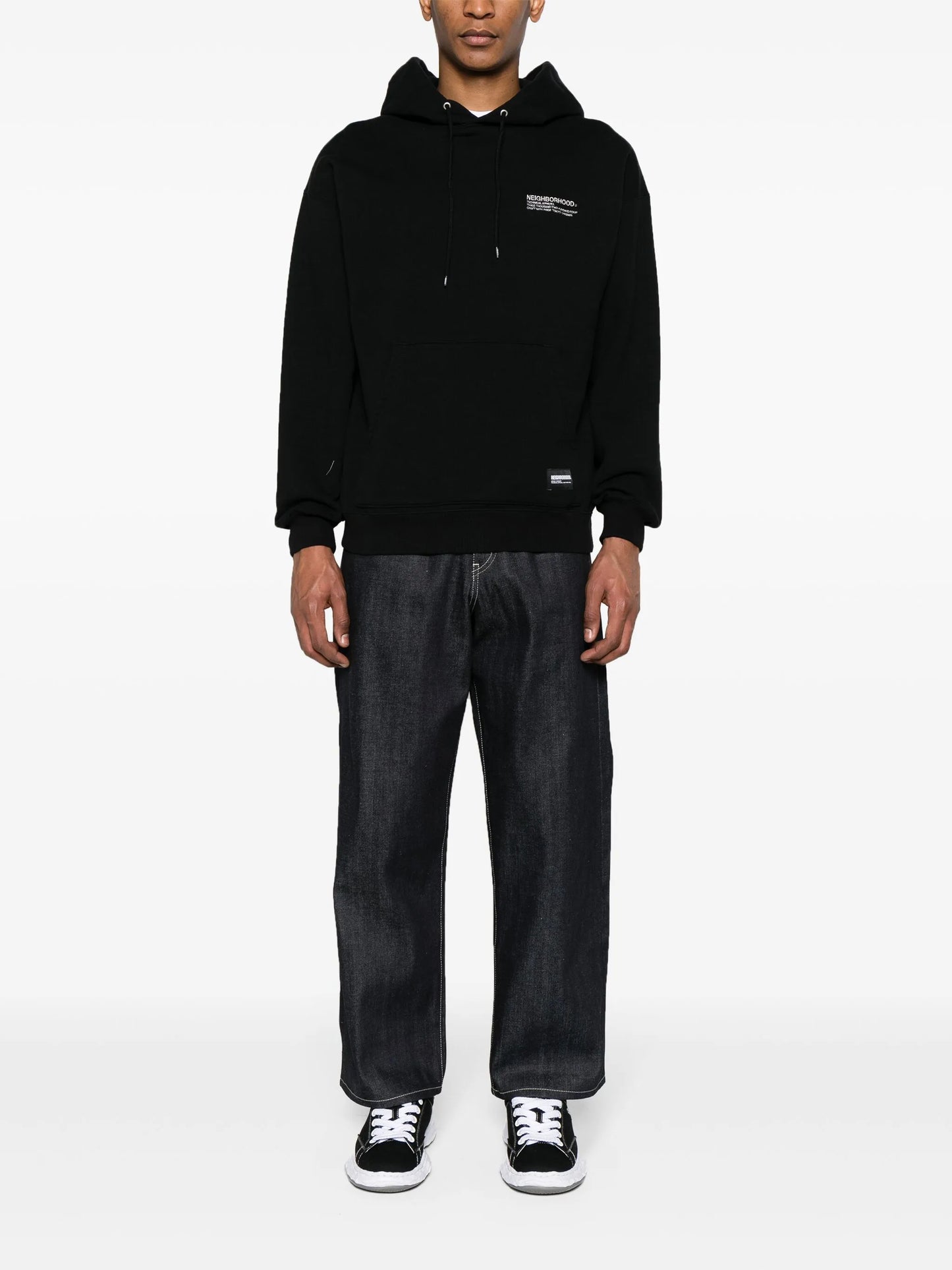 logo-embroidered cotton hoodie
