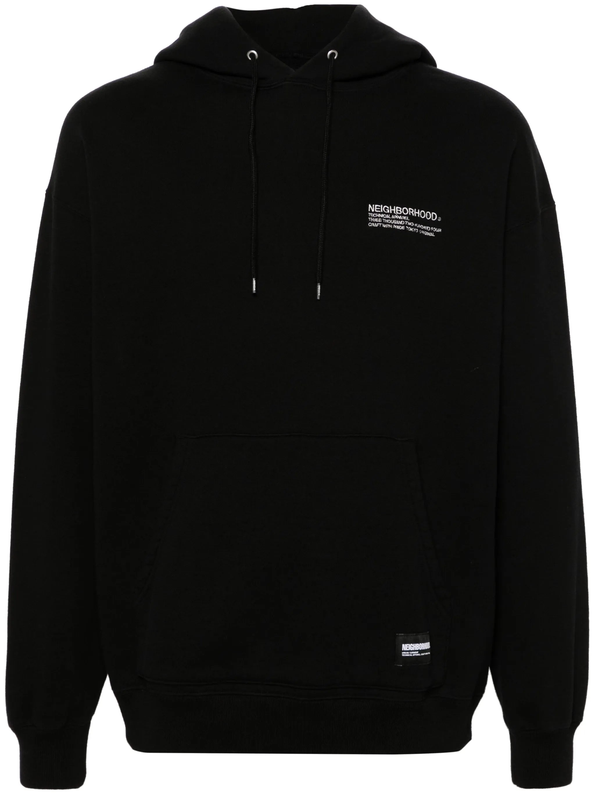 logo-embroidered cotton hoodie