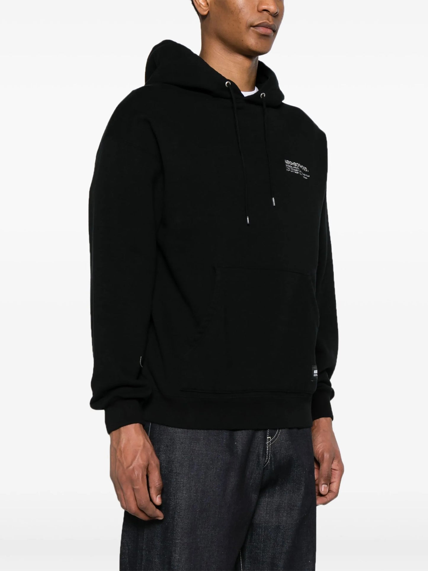 logo-embroidered cotton hoodie