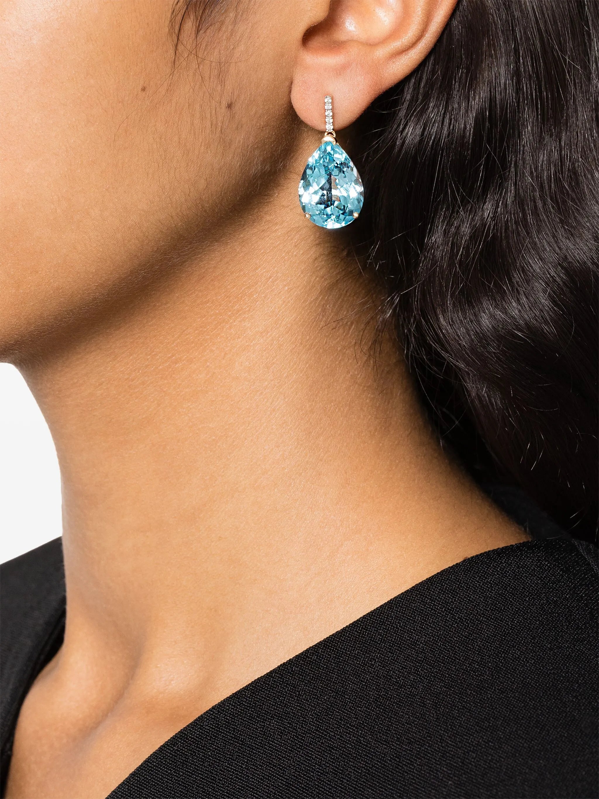 14kt yellow gold Pear drop earrings
