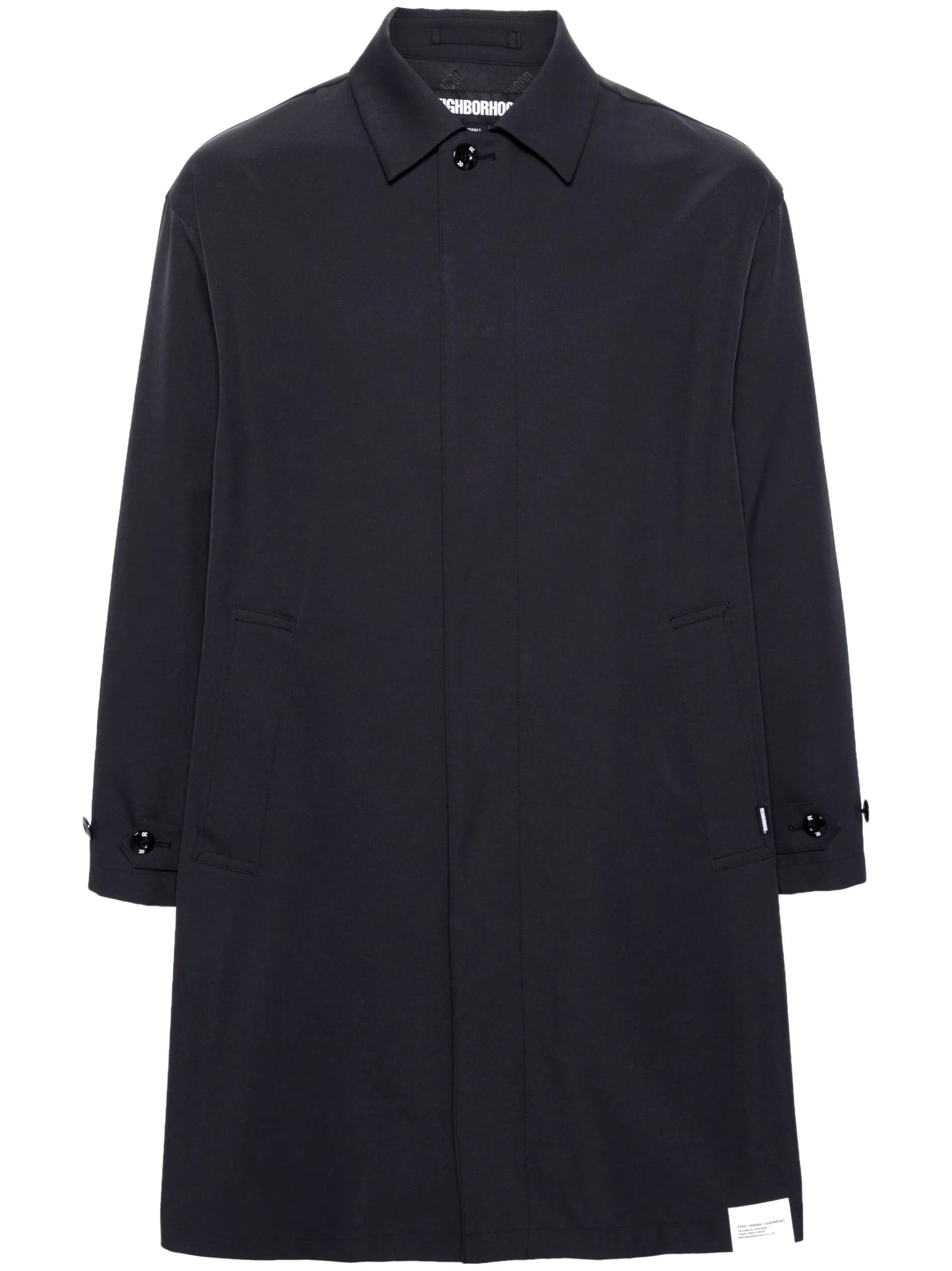 single-breasted shell coat