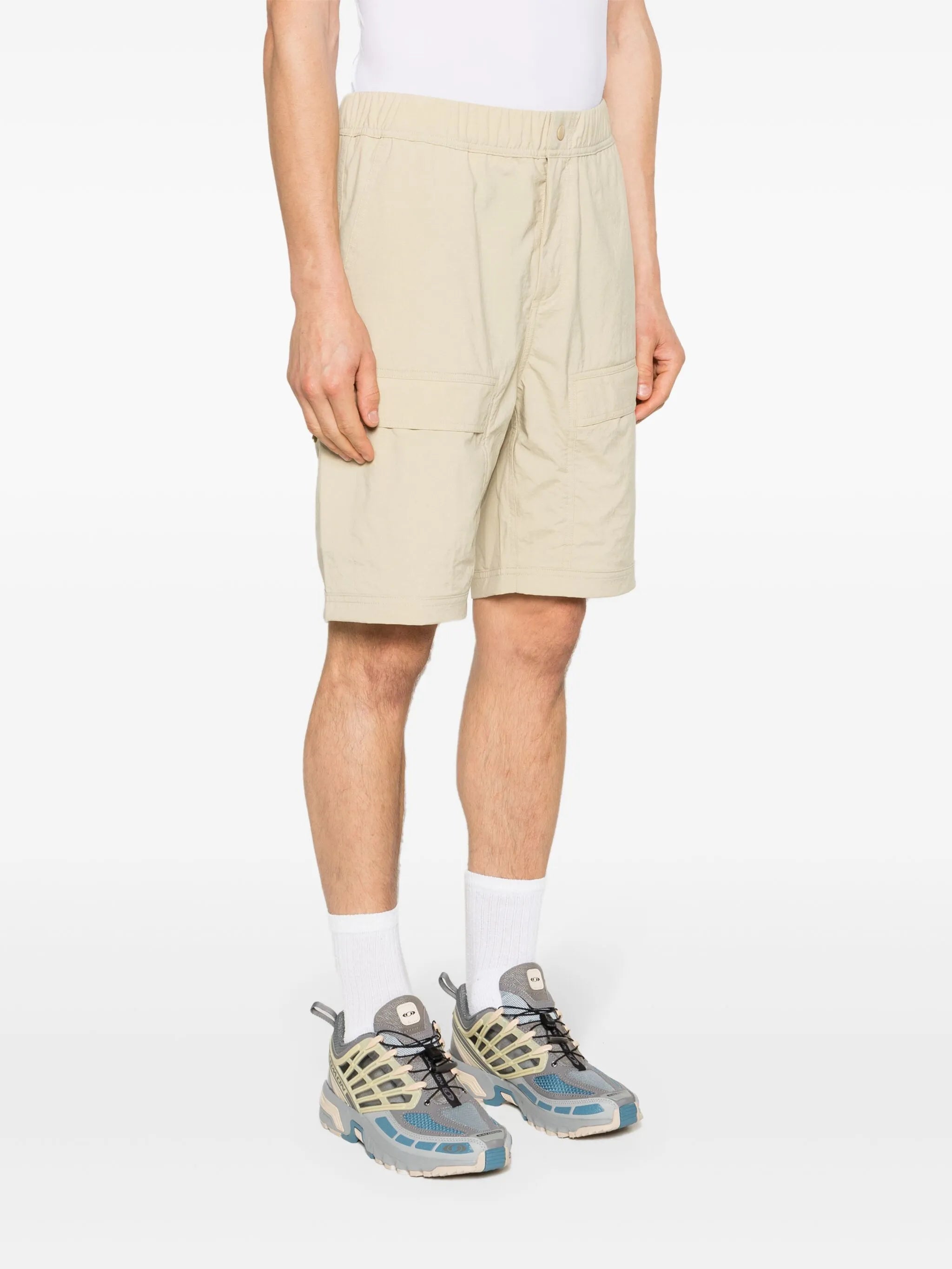 logo-patch elasticated-waist shorts