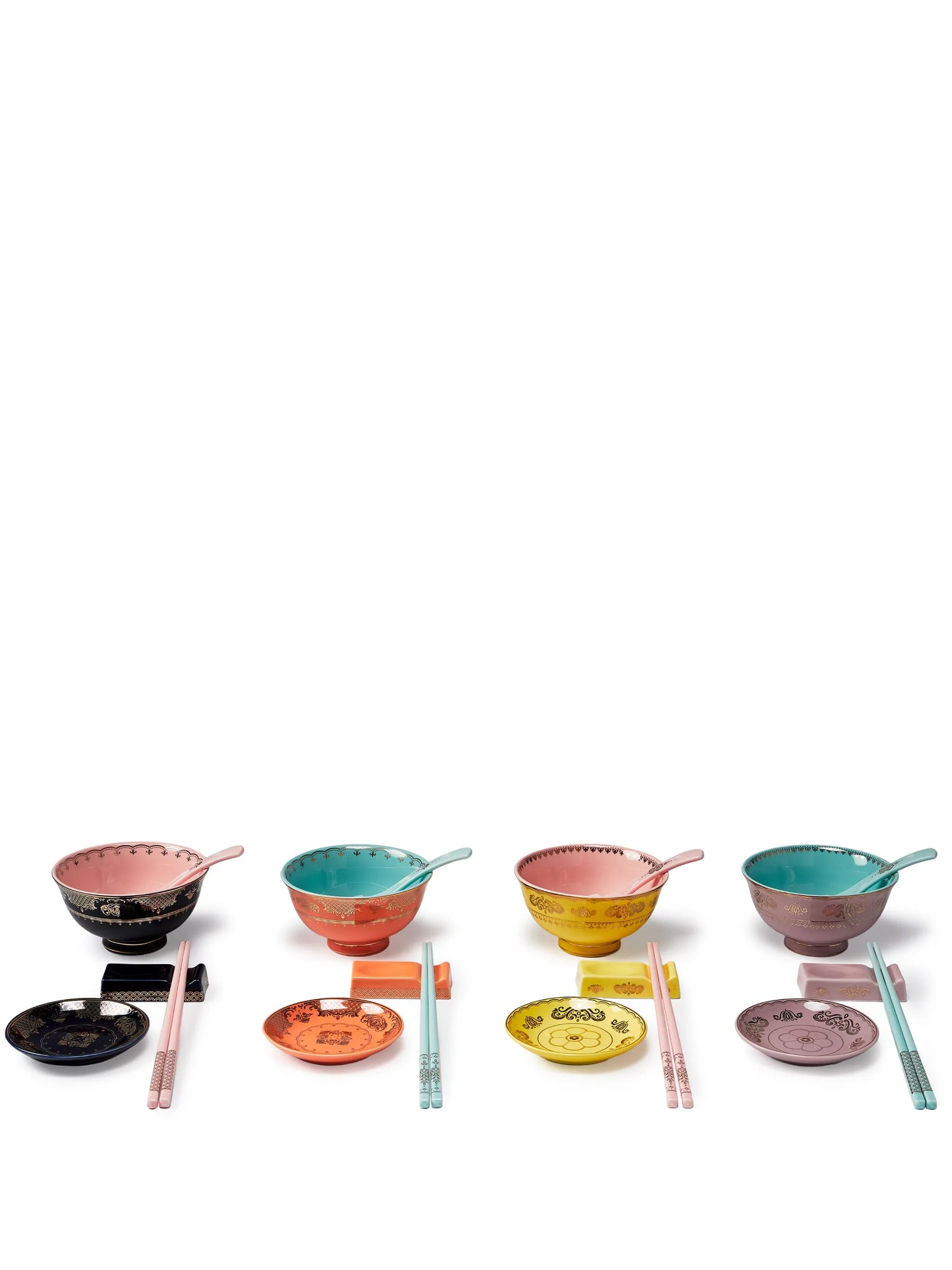 Grandpa porcelain Asian bowls (set of four)