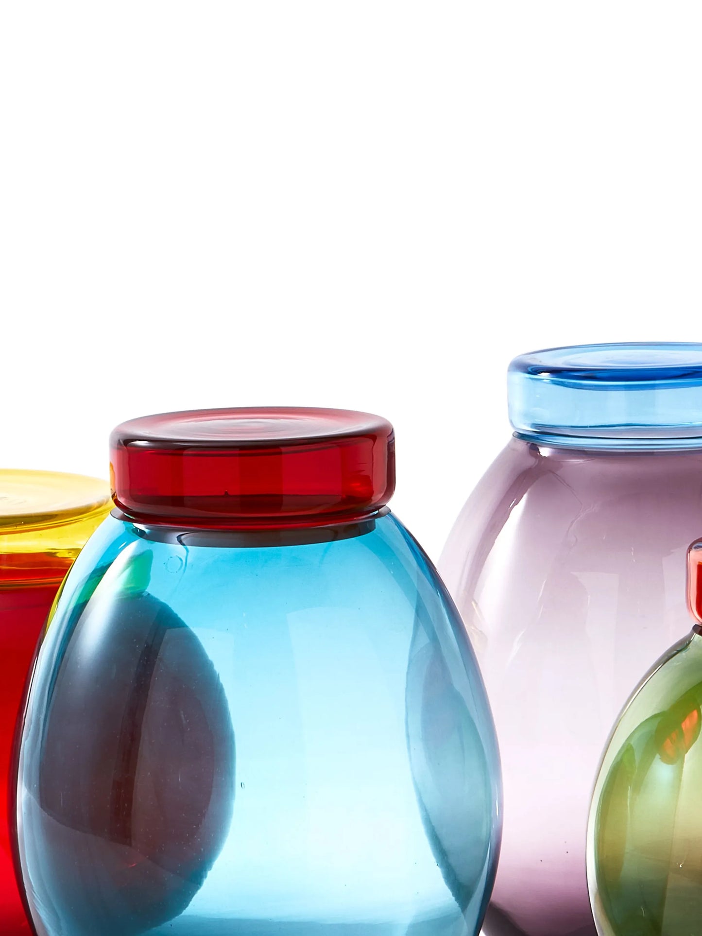 colour-block glass jars (set of four)