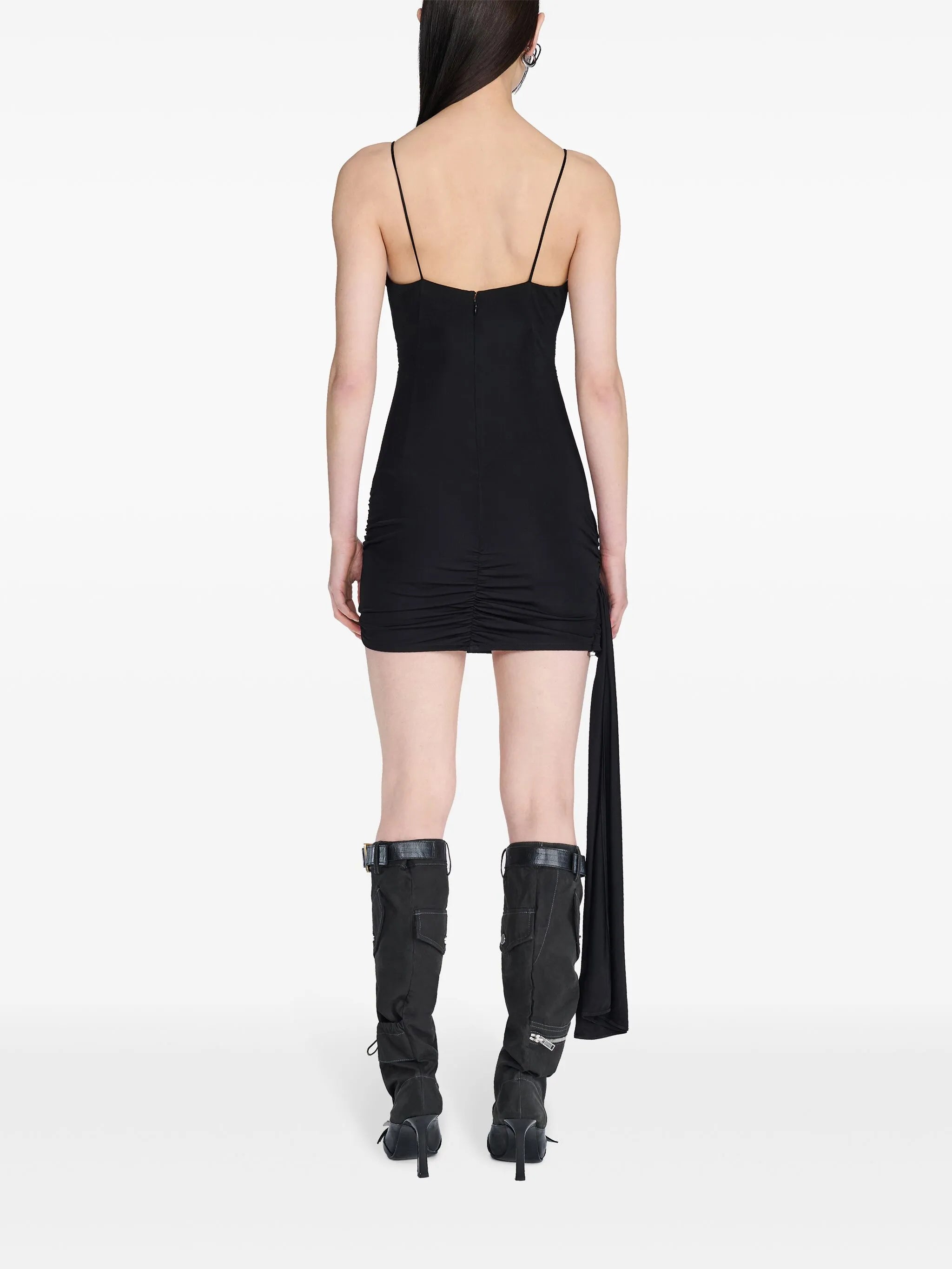 gathered-detail cut-out minidress