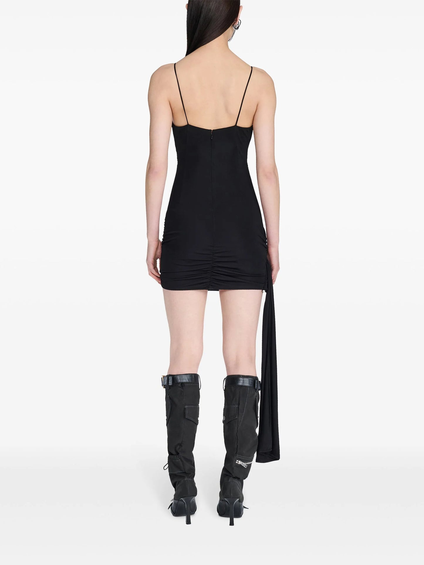 gathered-detail cut-out minidress