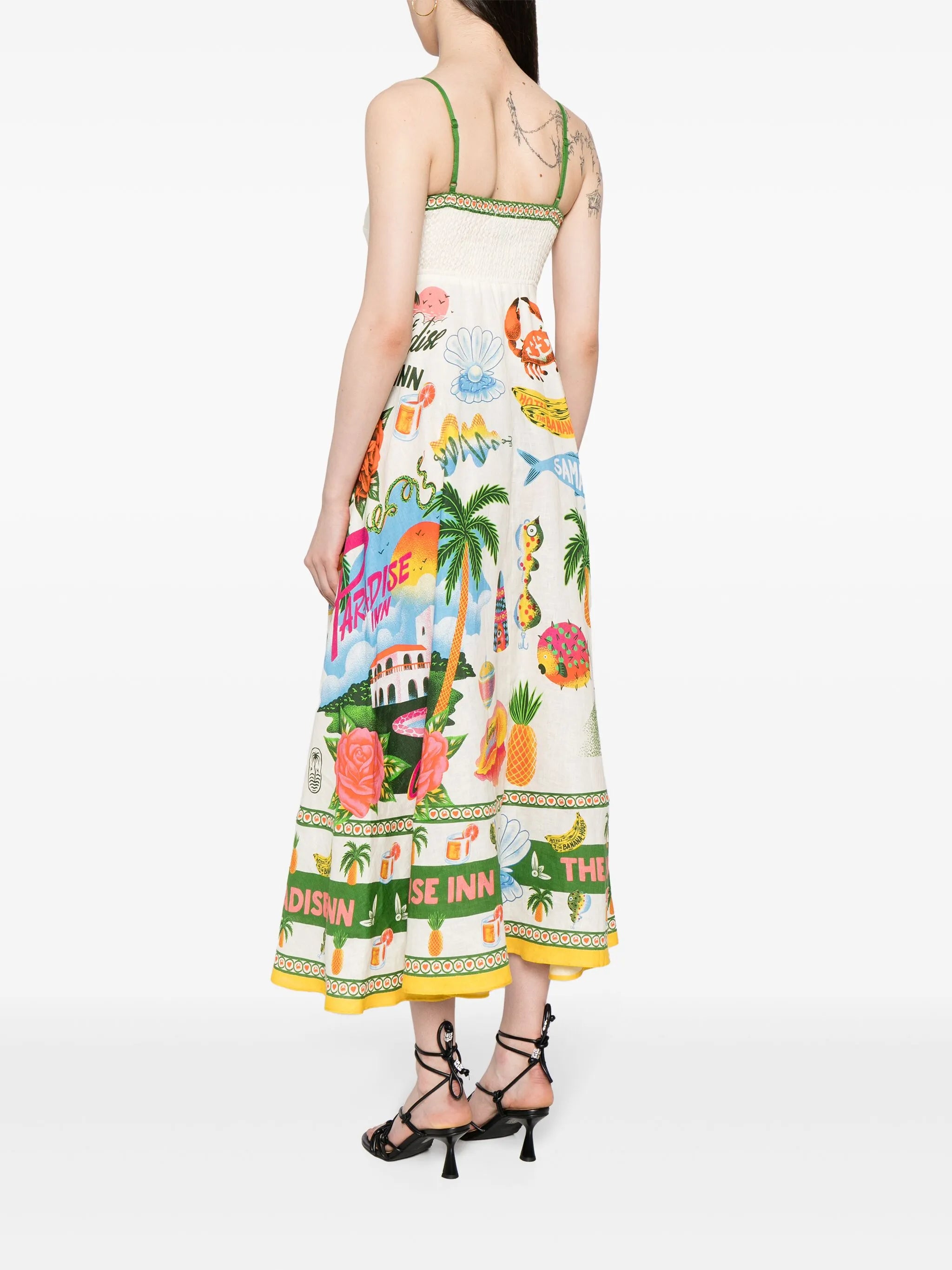 Paradiso linen midi dress