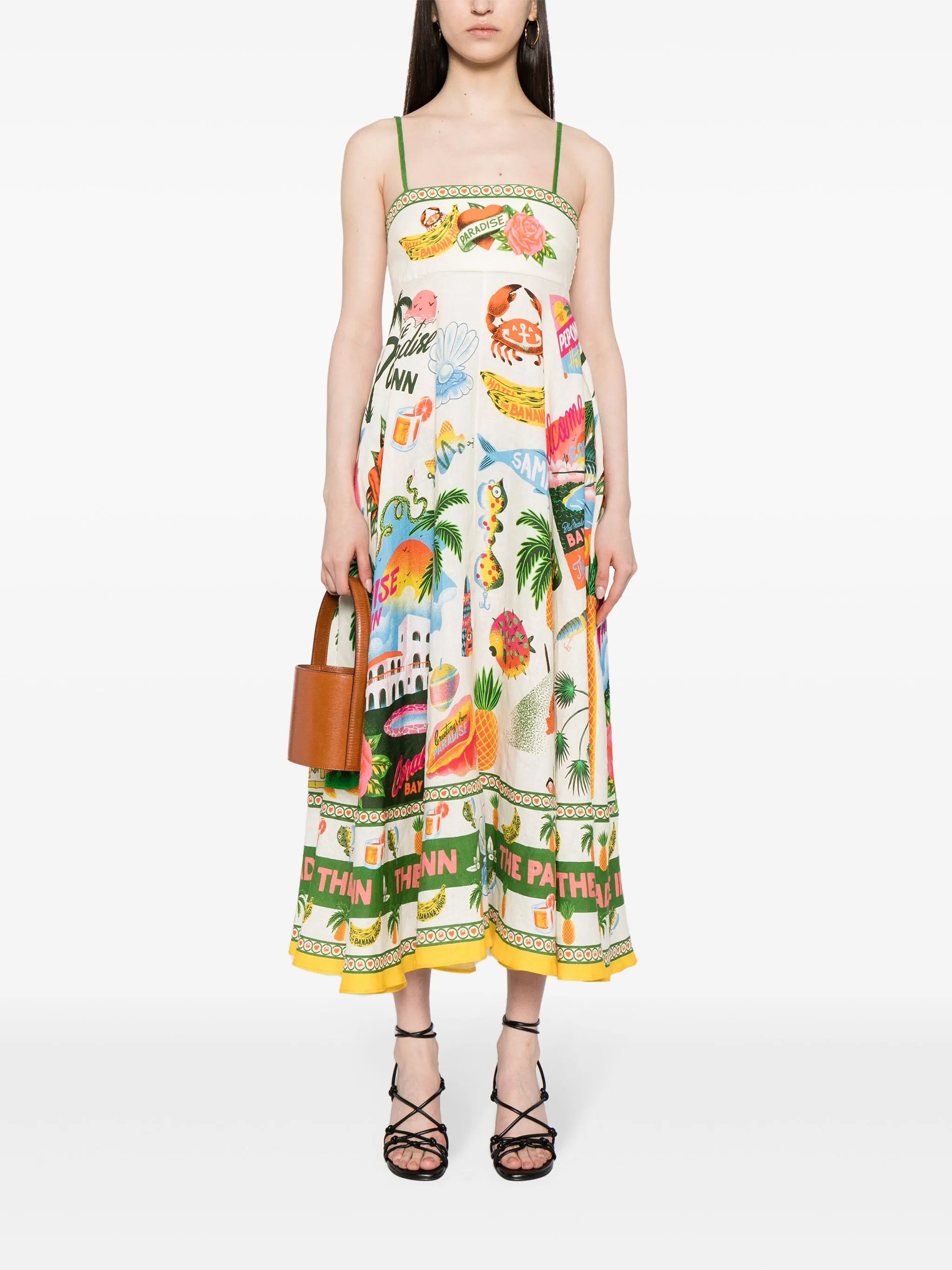 Paradiso linen midi dress