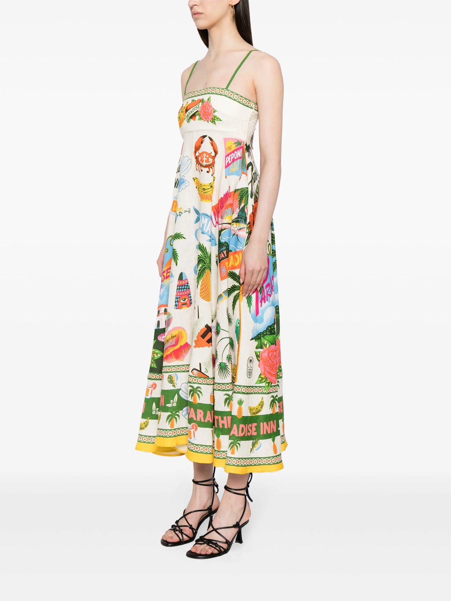 Paradiso linen midi dress