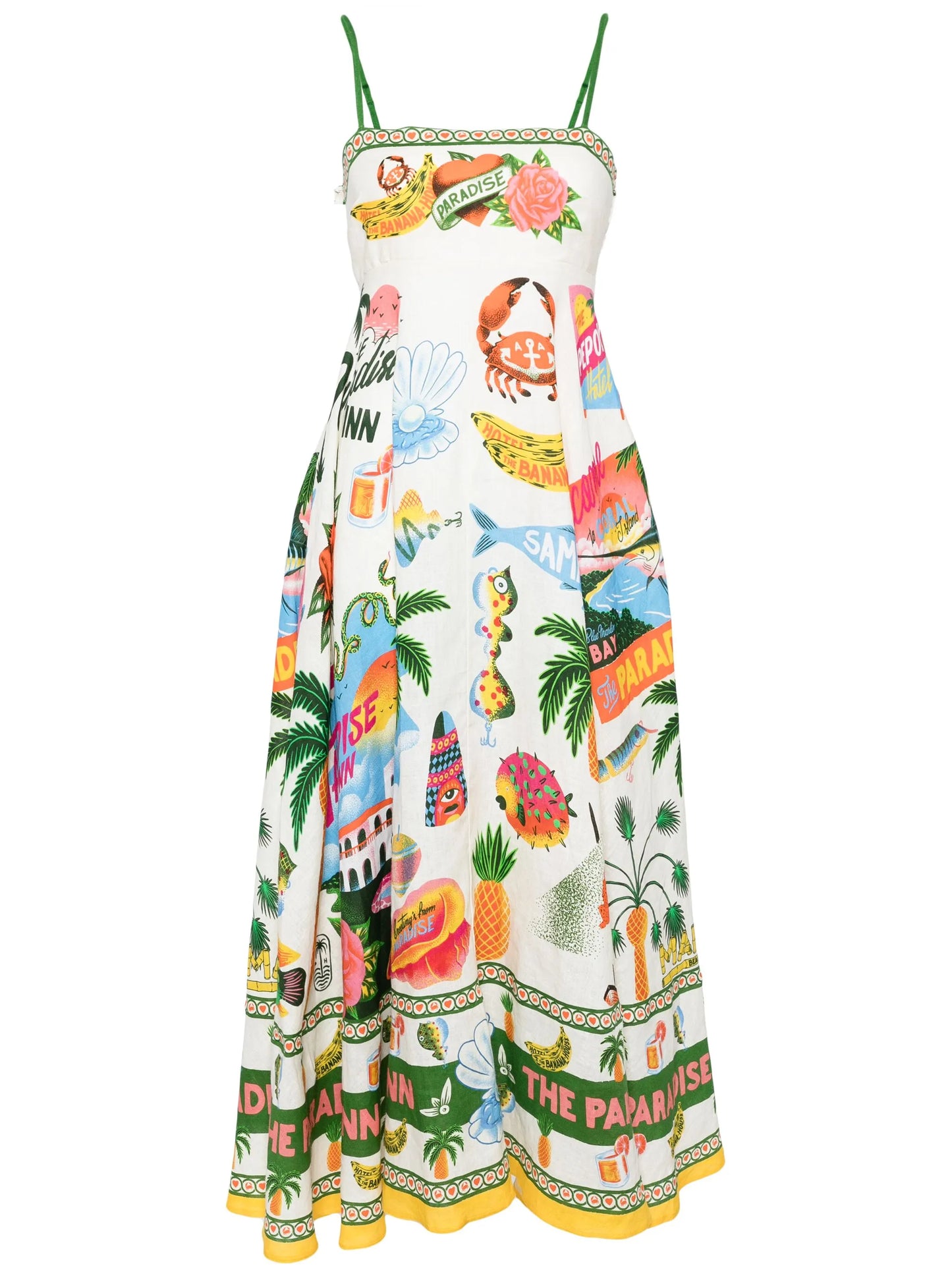 Paradiso linen midi dress
