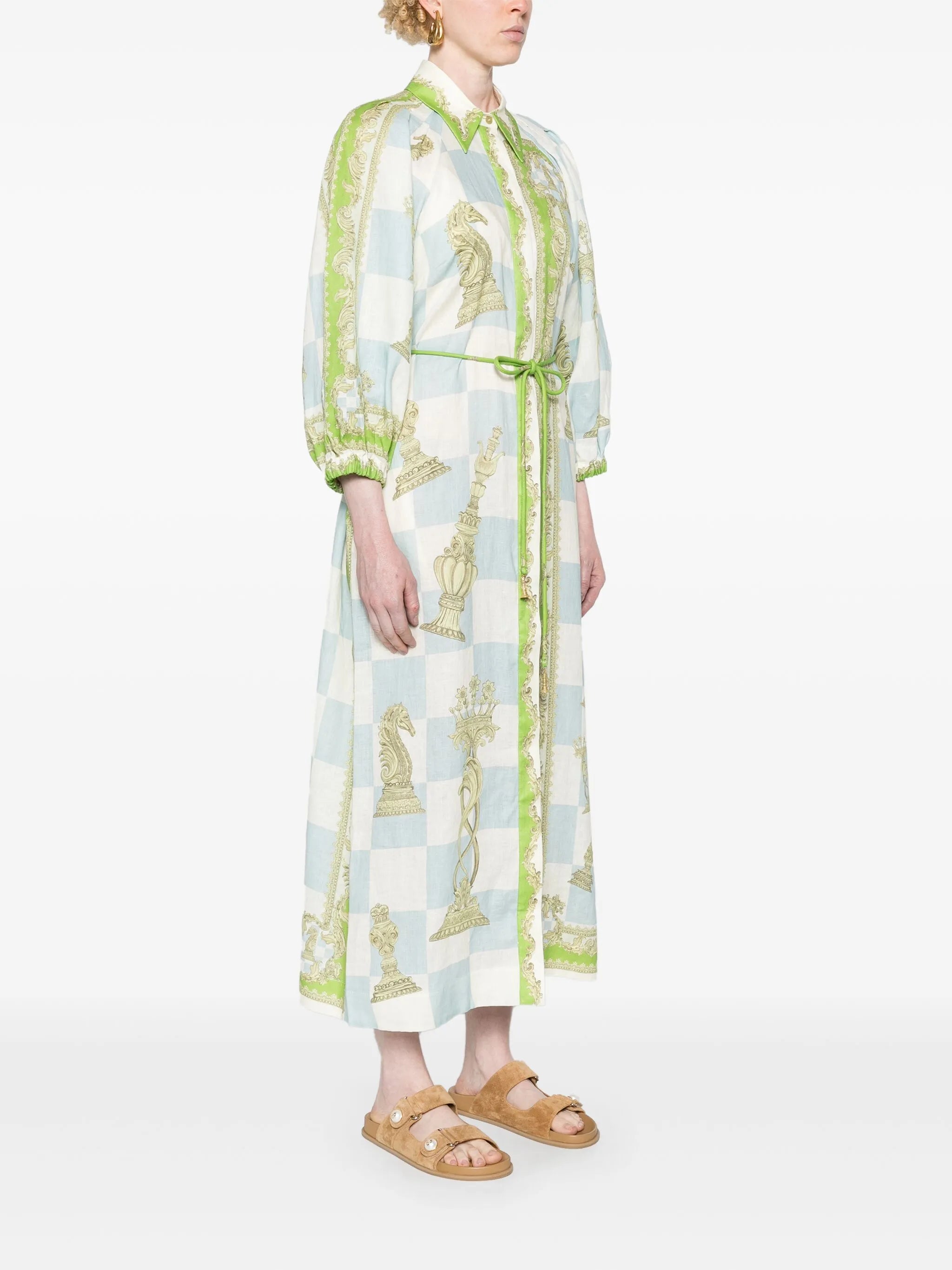 Checkmate midi shirt dress