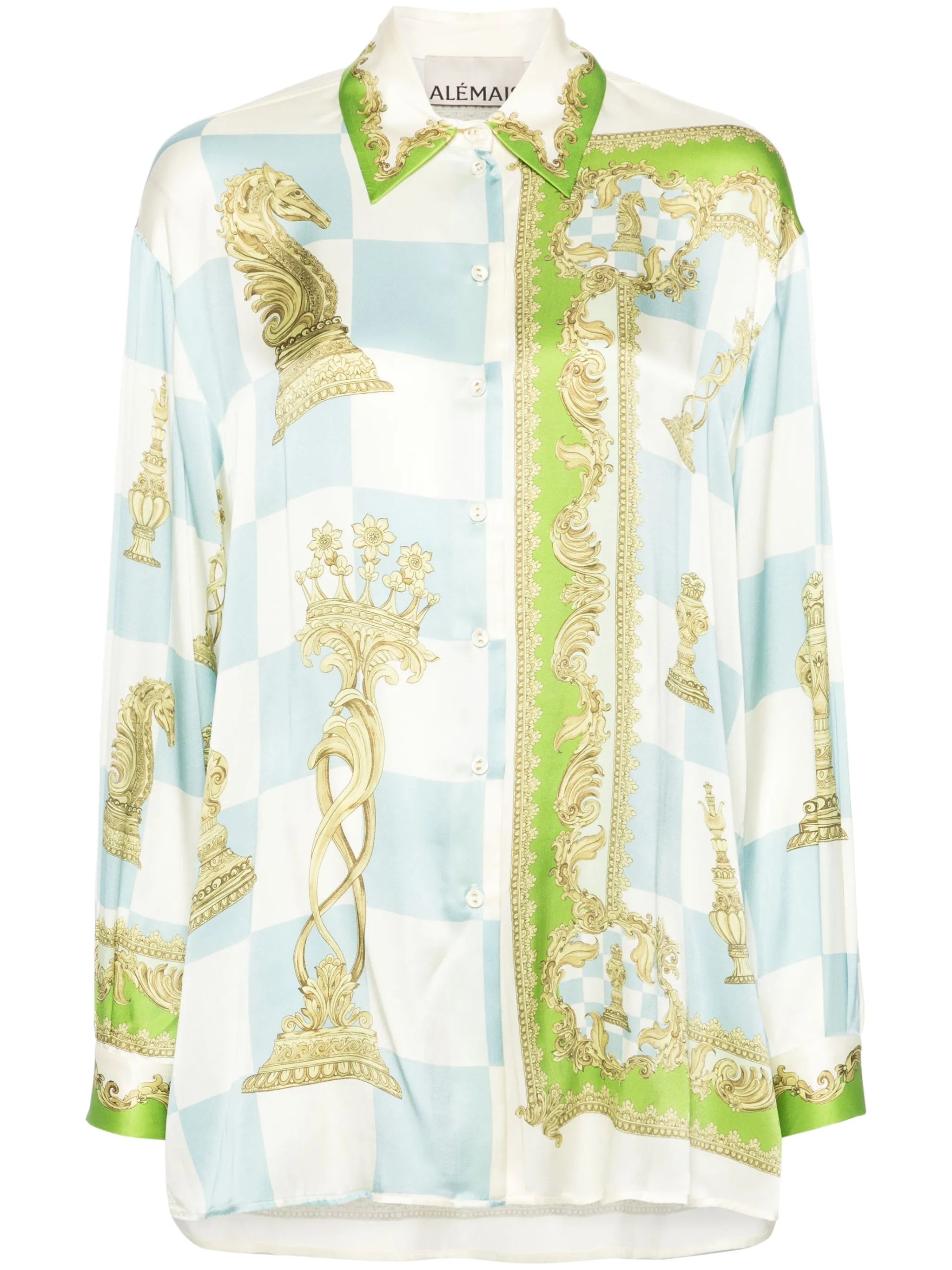 Checkmate silk shirt