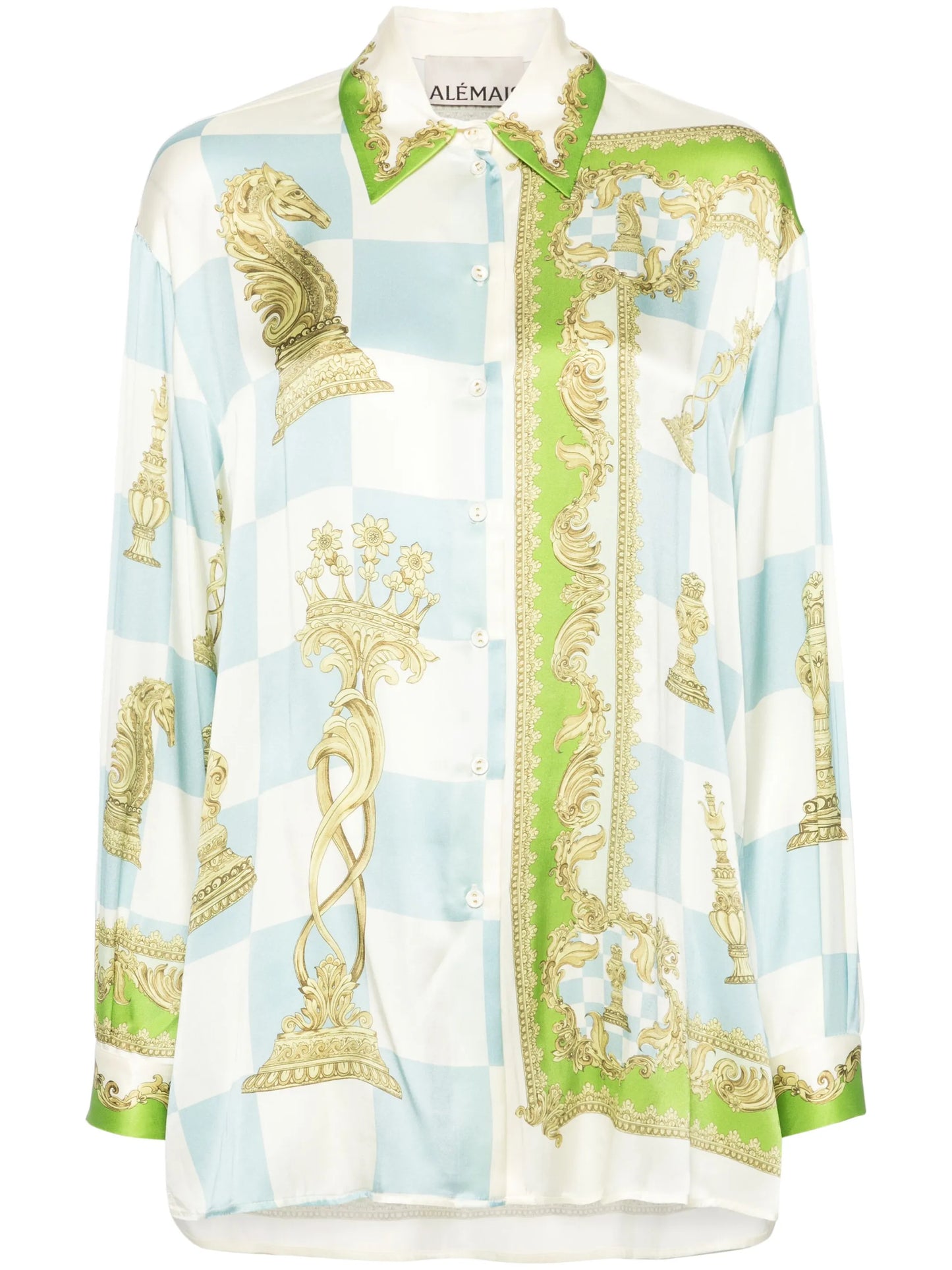 Checkmate silk shirt