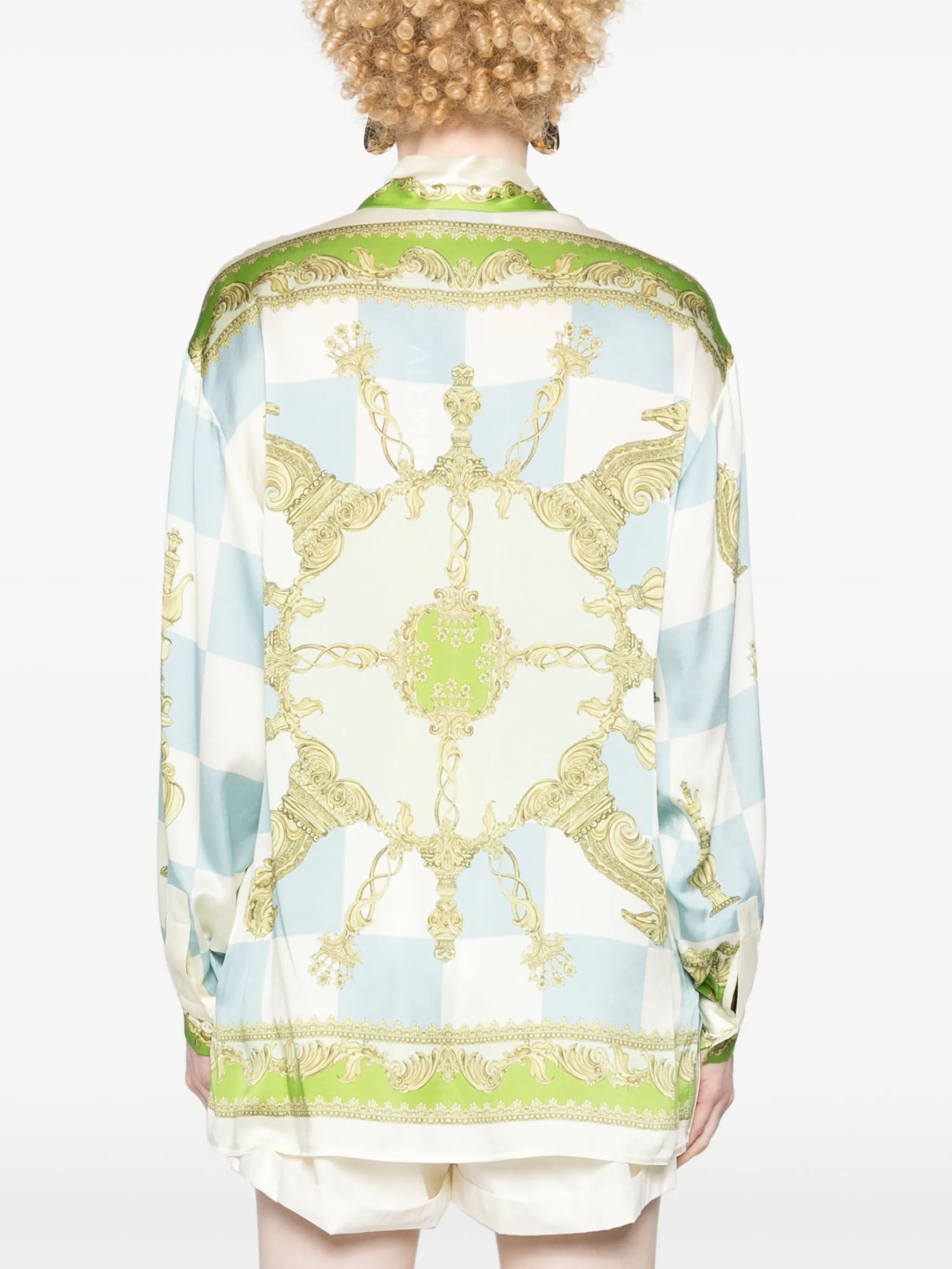 Checkmate silk shirt