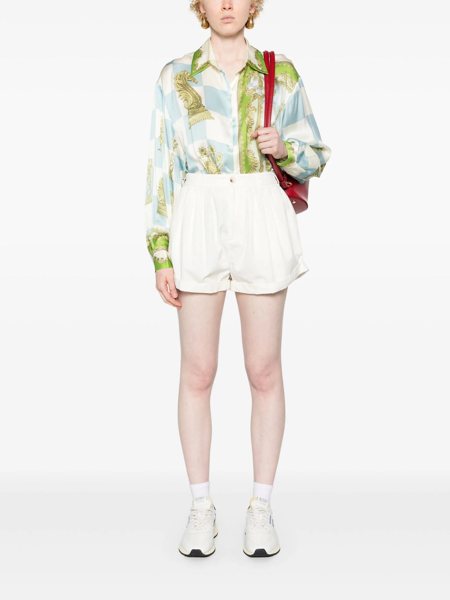 Checkmate silk shirt